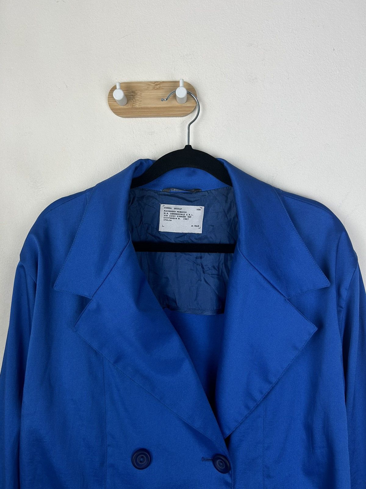 Alexander McQueen × Vintage 🧿chinese belted coat navy blue Size US S / EU 44-46 / 1 - 2 Thumbnail