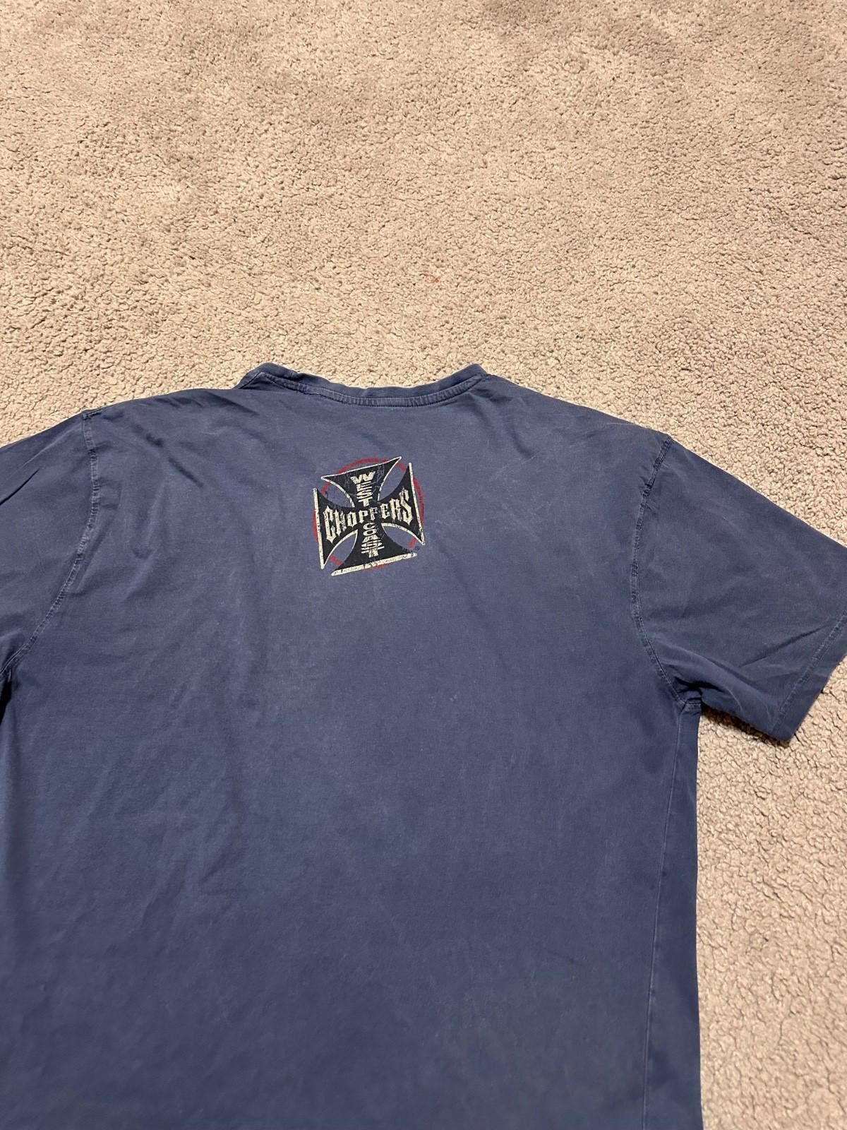 West Coast Choppers West Coast Choppers EL Diablo T-Shirt Vintage Blue Sz XXL Size US XXL / EU 58 / 5 - 8 Thumbnail