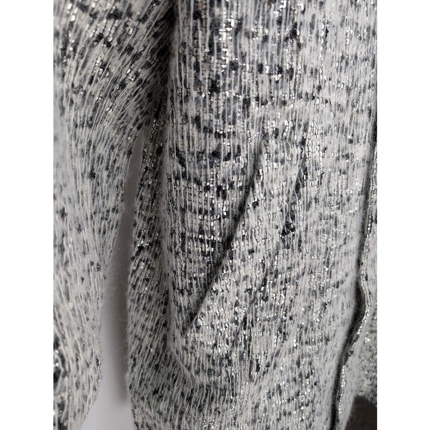 Celine o1rshd1 Hand Woven Wool Coat Jacket in Grey/Black Size US M / EU 48-50 / 2 - 6 Thumbnail