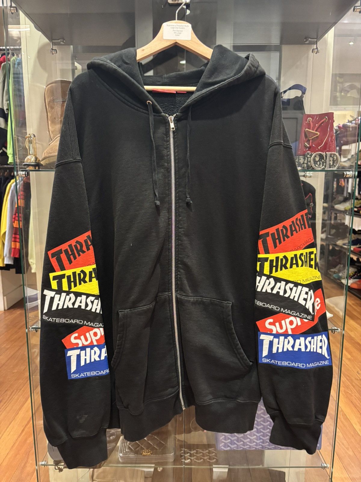Supreme × Thrasher Supreme Thrasher Multi Logo Zip Hoodie | Grailed