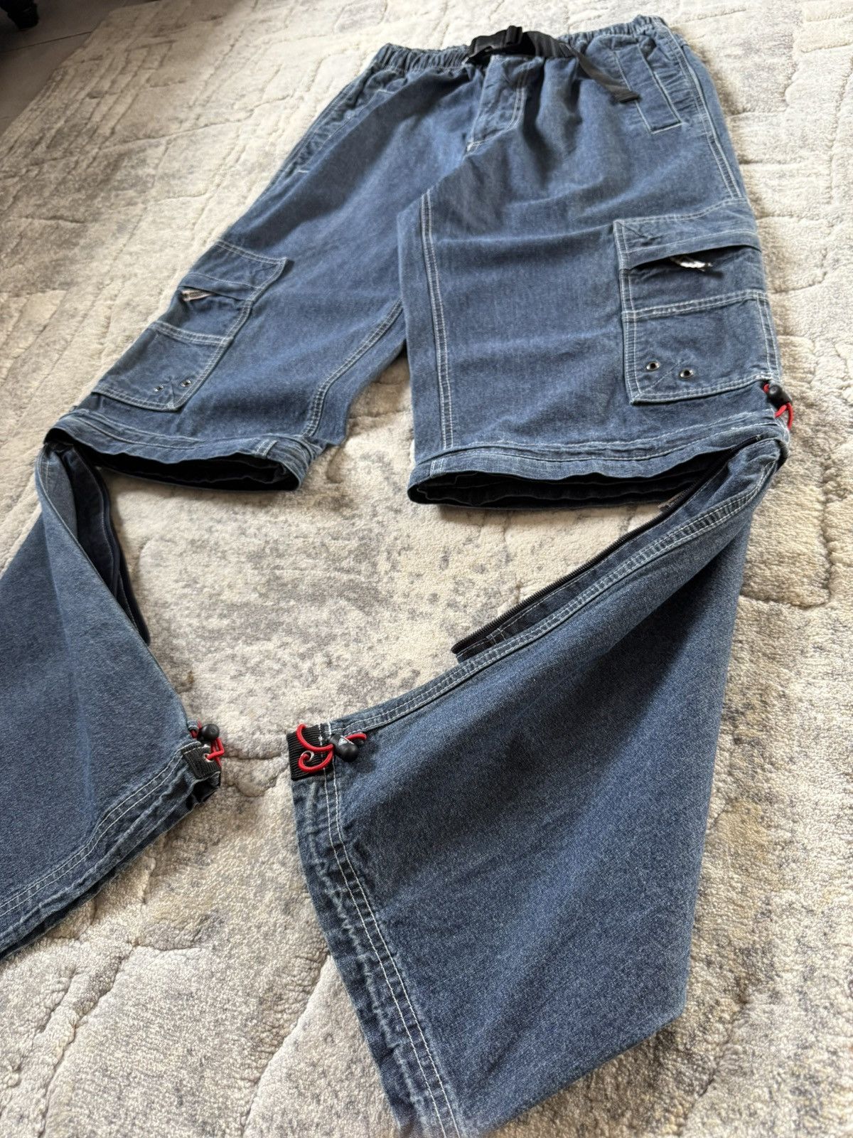 Airwalk 2000s Airwalk Detachable Baggy Heavy Weight Cargo Jeans Size US 32 / EU 48 - 13 Thumbnail