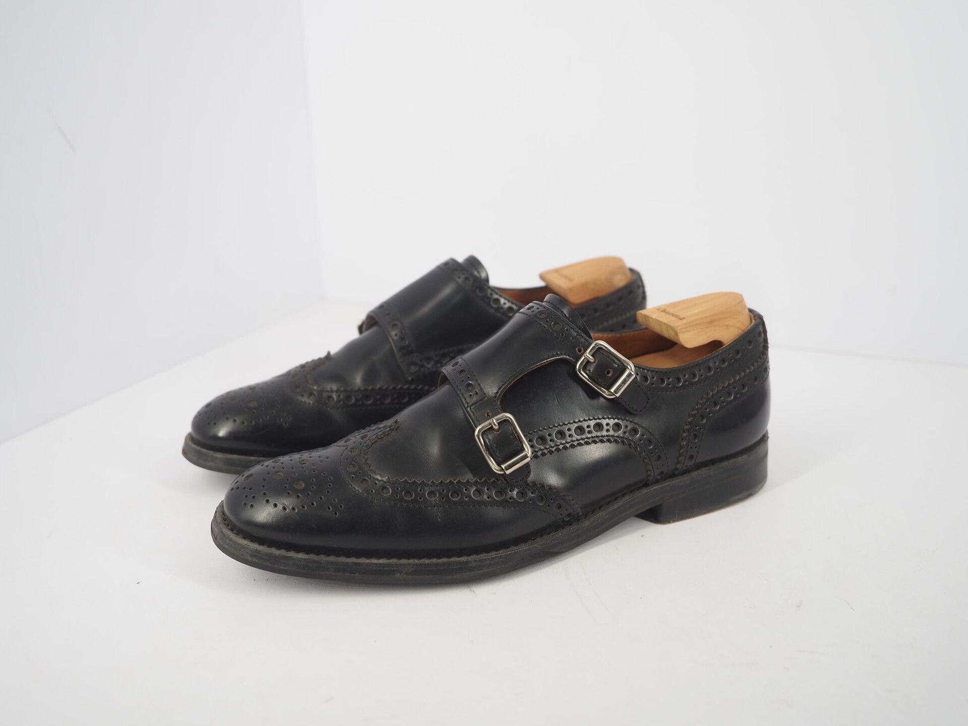 Church's Church's Black Monk Strap Shoes for Women Size US 7 / IT 37 - 1 Thumbnail