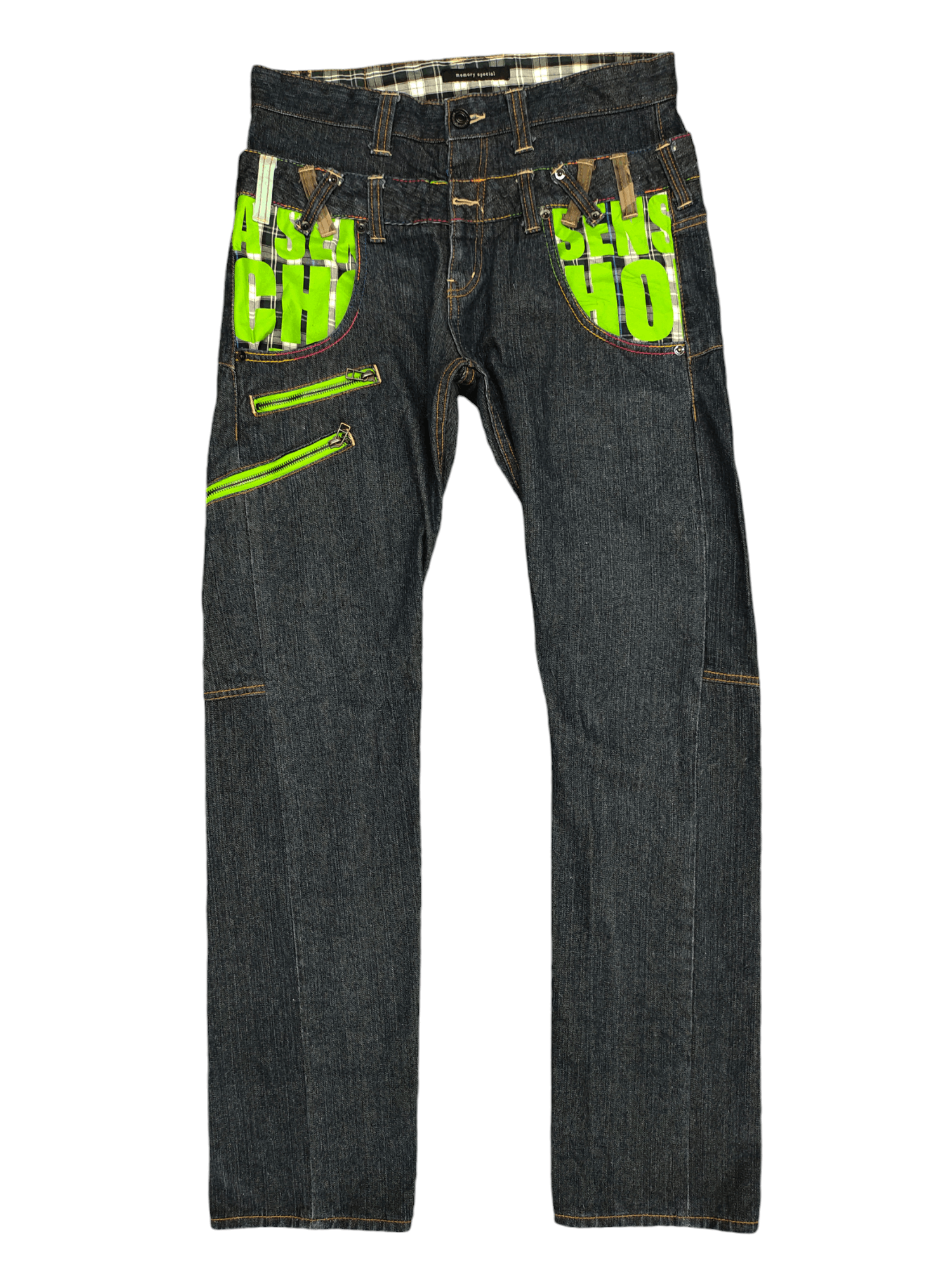Comme des Garcons × Undercover Memory Special Double Waist Spiral Cut Denim Jeans Size US 31 - 1 Thumbnail