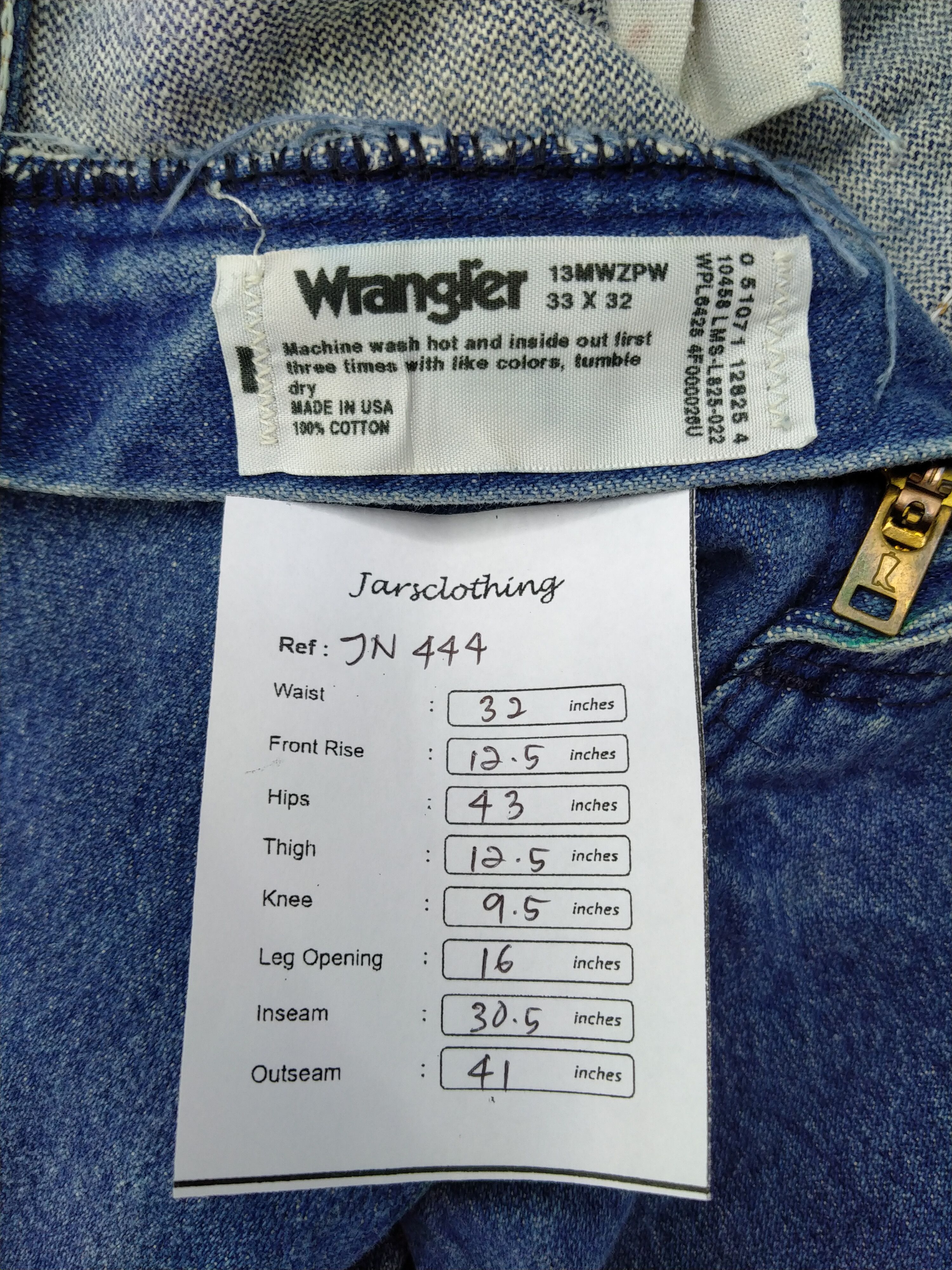 Vintage Vintage Wrangler Denim 32x30.5 -JN444 Size US 32 / EU 48 - 7 Thumbnail