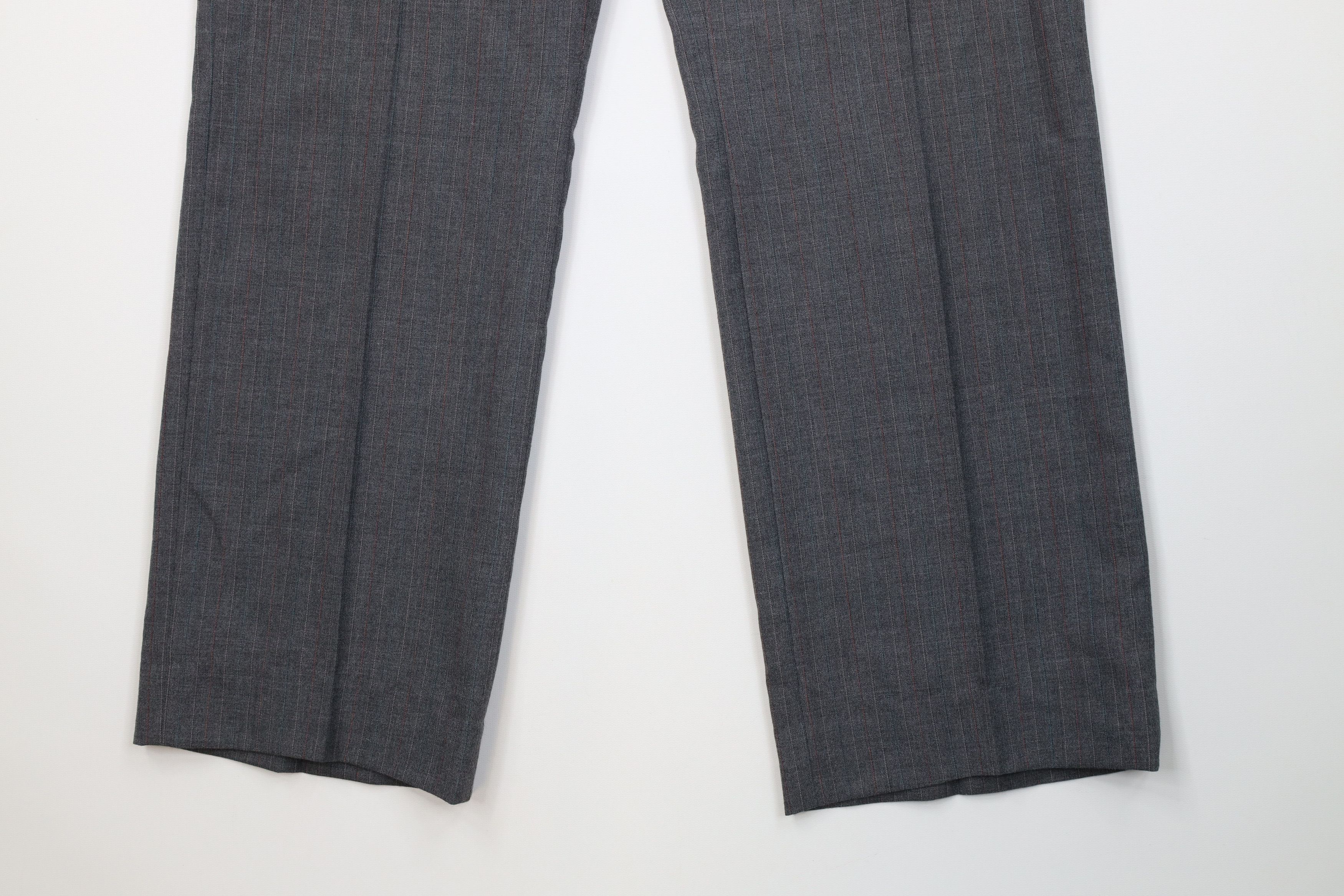 Vintage Vintage 70s Knit Rainbow Striped Wide Leg Chino Pants USA Size US 32 / EU 48 - 4 Thumbnail