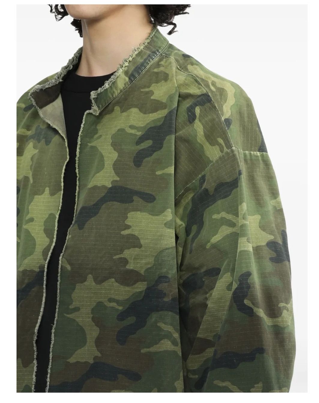 424 424 Camouflage Distressed Oversized Jacket Size US L / EU 52-54 / 3 - 16 Thumbnail