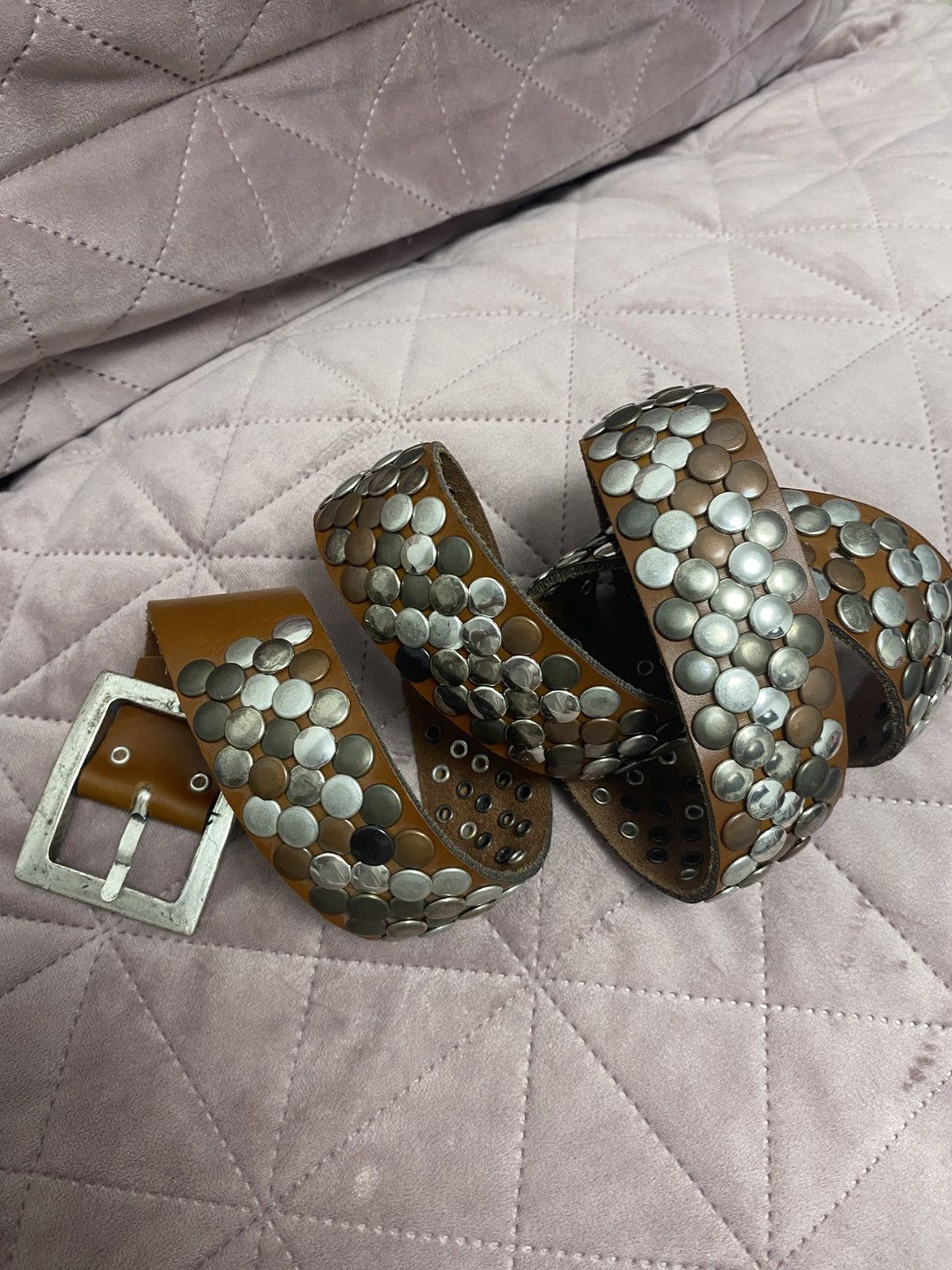Vintage Belt vintage japanese distressed rhinestones simon style Size ONE SIZE - 2 Thumbnail