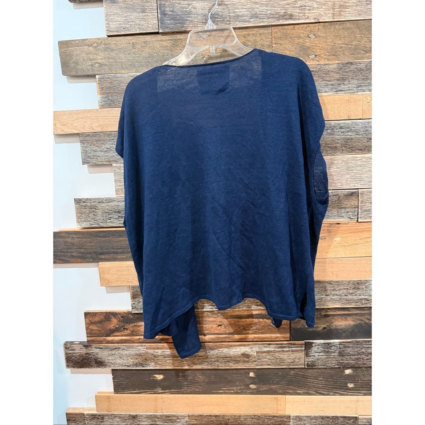 Guru Gudrun Sjoden open front navy blue linen cardigan size XL Size XL / US 12-14 / IT 48-50 - 2 Thumbnail
