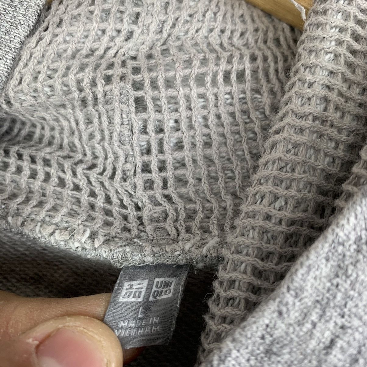Uniqlo × Vintage Uniqlo Vintage Sweatshirt Hoodie plain Grey #K01532 Size US M / EU 48-50 / 2 - 10 Thumbnail