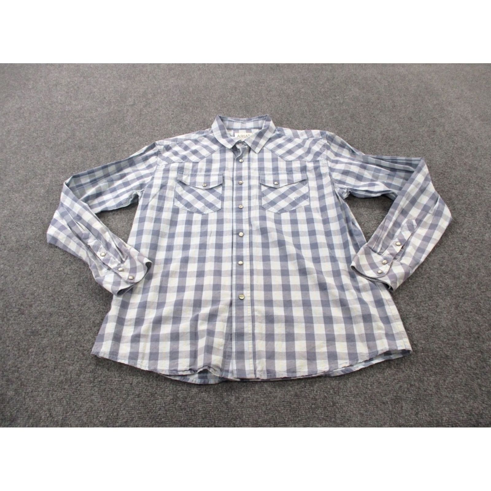 Ariat Ariat Plaid Shirt Mens XL Western Pearl Snap Rodeo Cowboy Athletic Retro Fit Size US XL / EU 56 / 4 - 2 Thumbnail