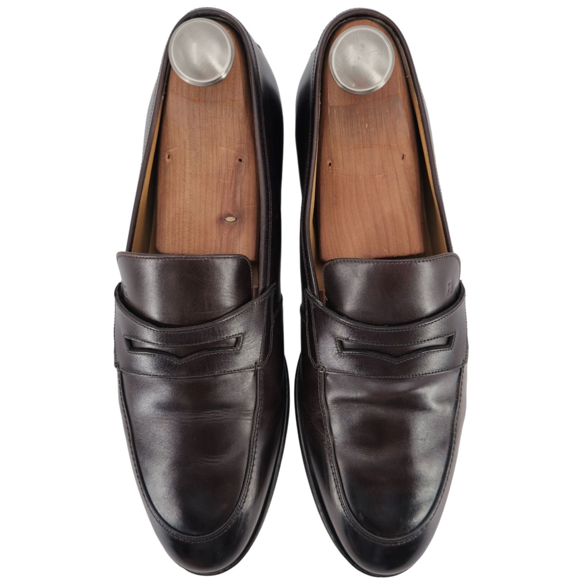 Bally Bally Switzerland Webb Dark Brown Leather Penny Loafers Mens Size US 10.5 / EU 43-44 - 9 Thumbnail