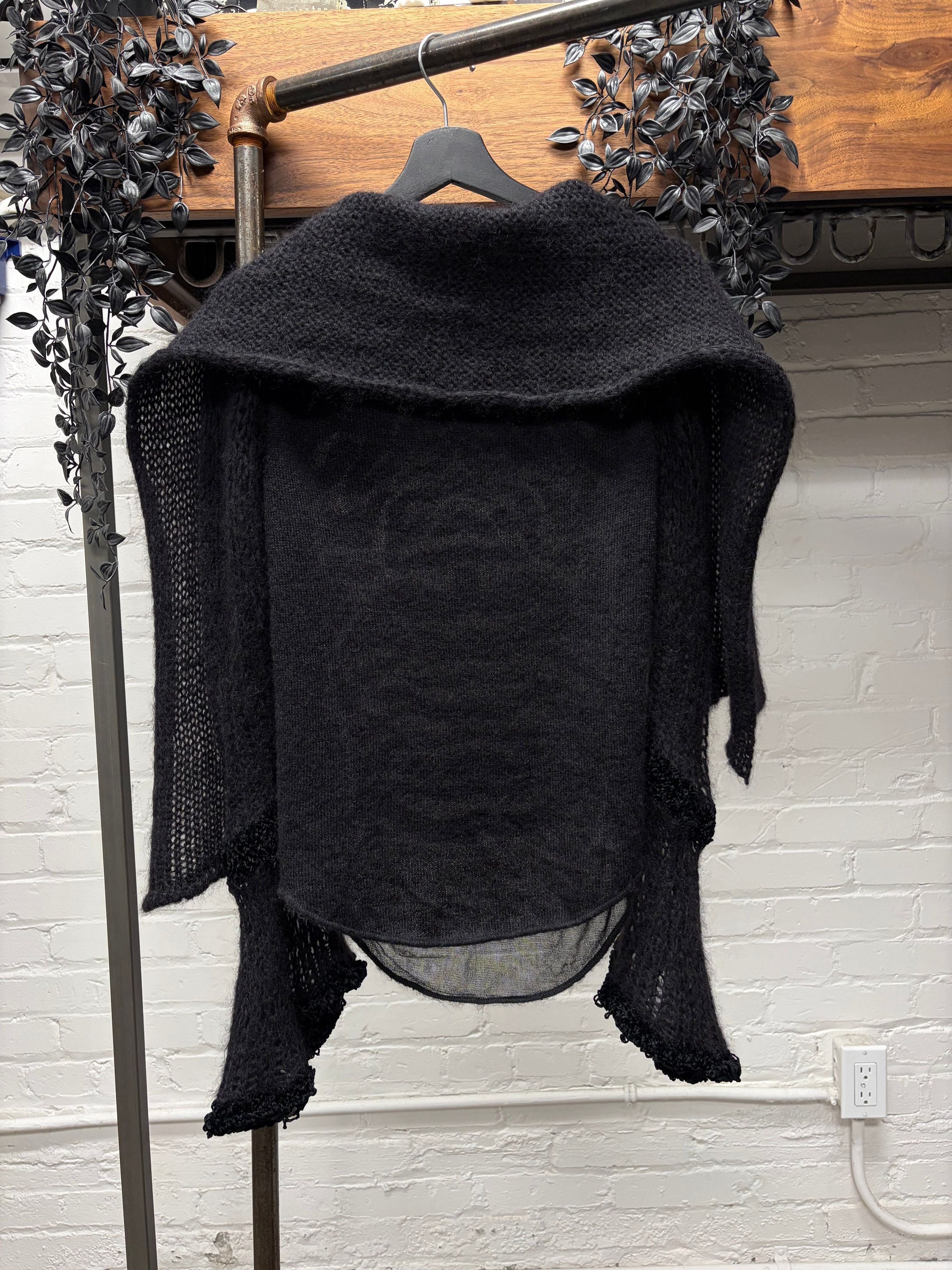 Other AW2007 Jean Paul Gaultier ‘Scarf Wrap’ Sheer/Mohair Blend Vampiric Knit Sweater Size XS / US 0-2 / IT 36-38 - 5 Thumbnail