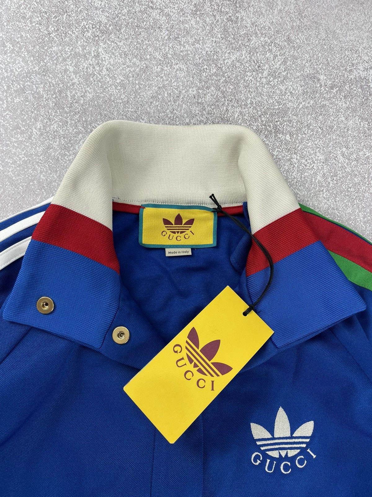 Adidas × Gucci Adidas x Gucci Cropped Jacket Cobalt Blue Size XS Size XS / US 0-2 / IT 36-38 - 9 Thumbnail