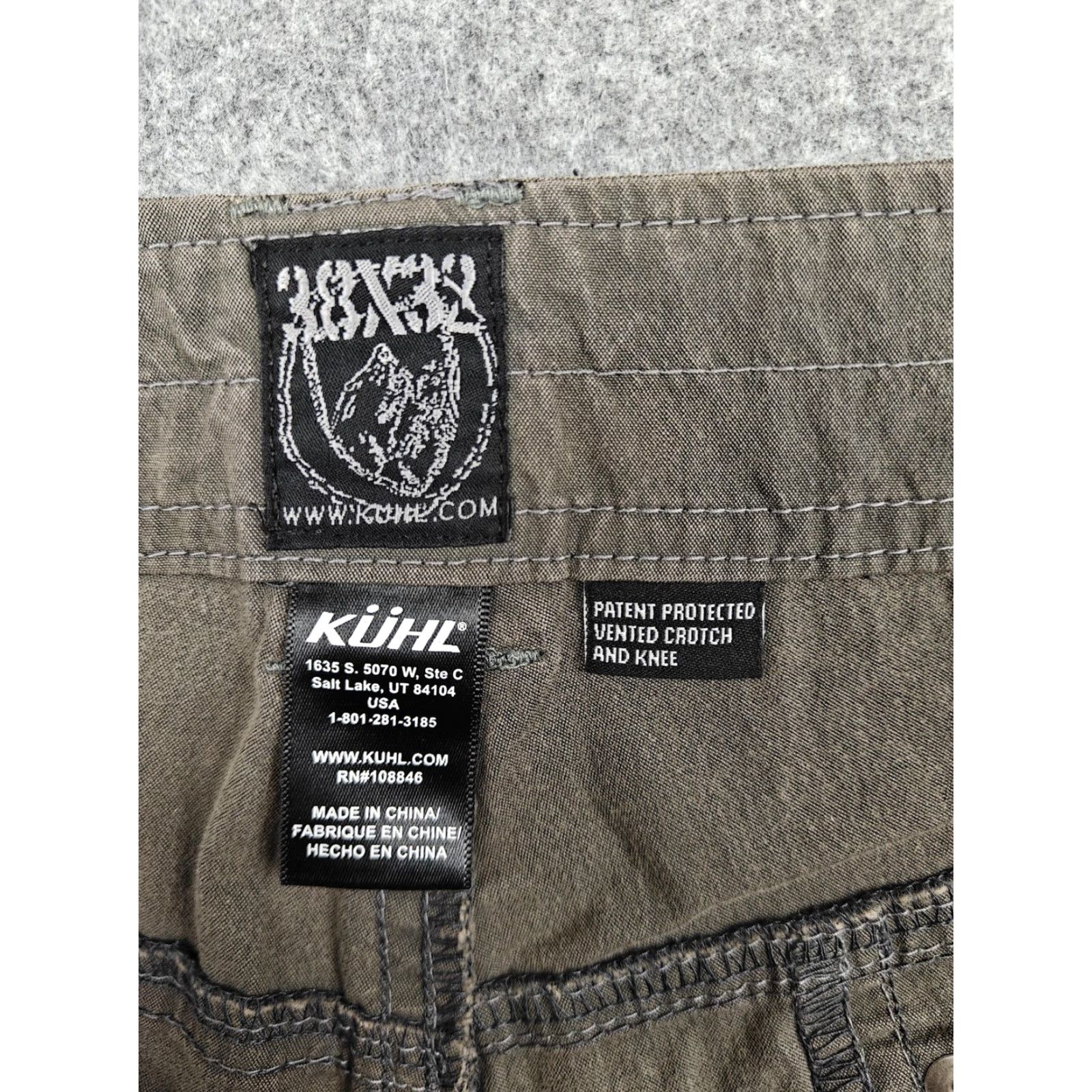 Vintage Kuhl Pants Mens 38x32 Brown Canvas Vented Crotch Knee Cargo Hiking Workwear Size US 38 / EU 54 - 3 Thumbnail