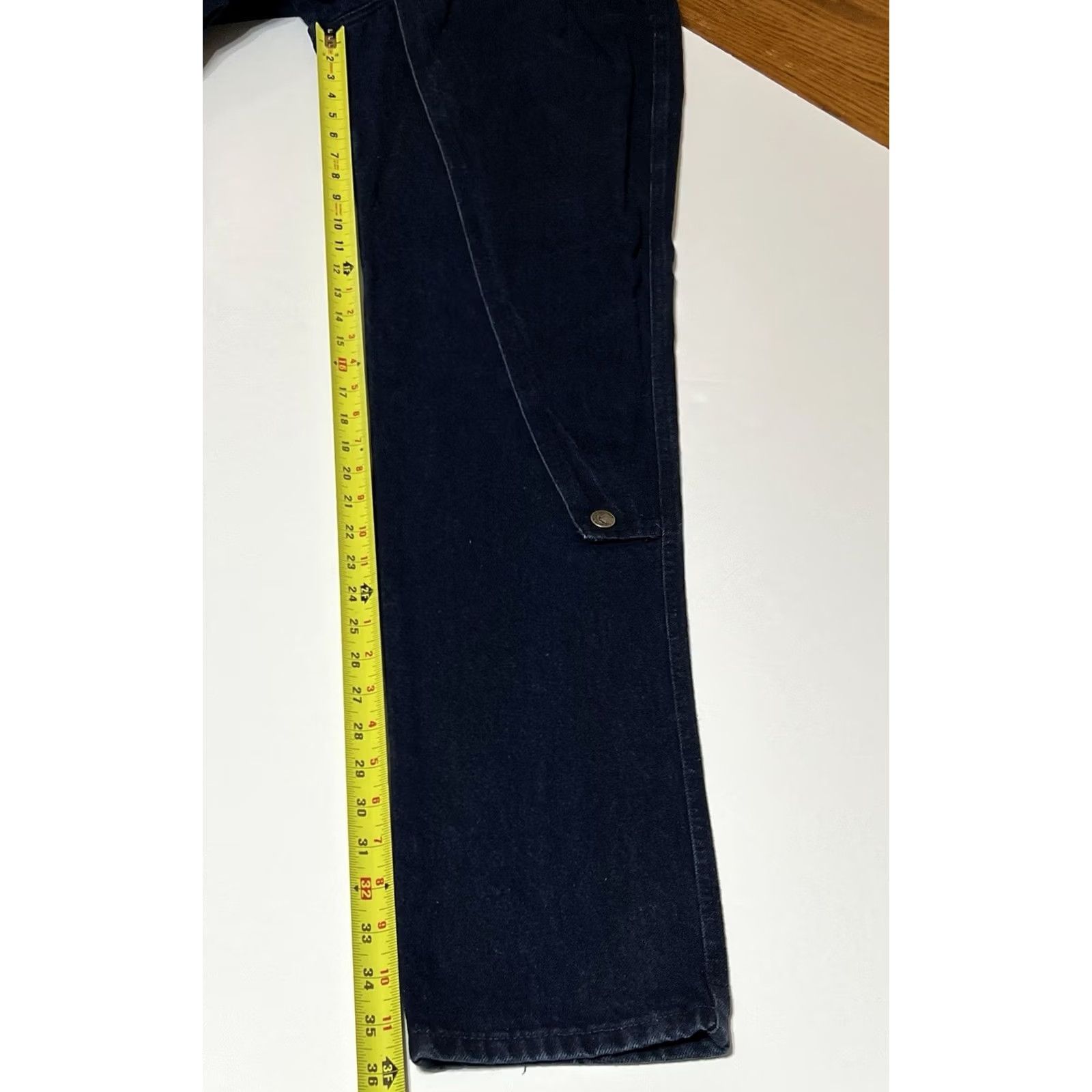 Vintage Vintage Rocky Mountain Jeans Women’s 11/30x36 Cross Over Flaps Blue 1990s Juniors 26x36 100% cotton Mexico Mens Girls Womens Size 32" / US 10 / IT 46 - 5 Thumbnail