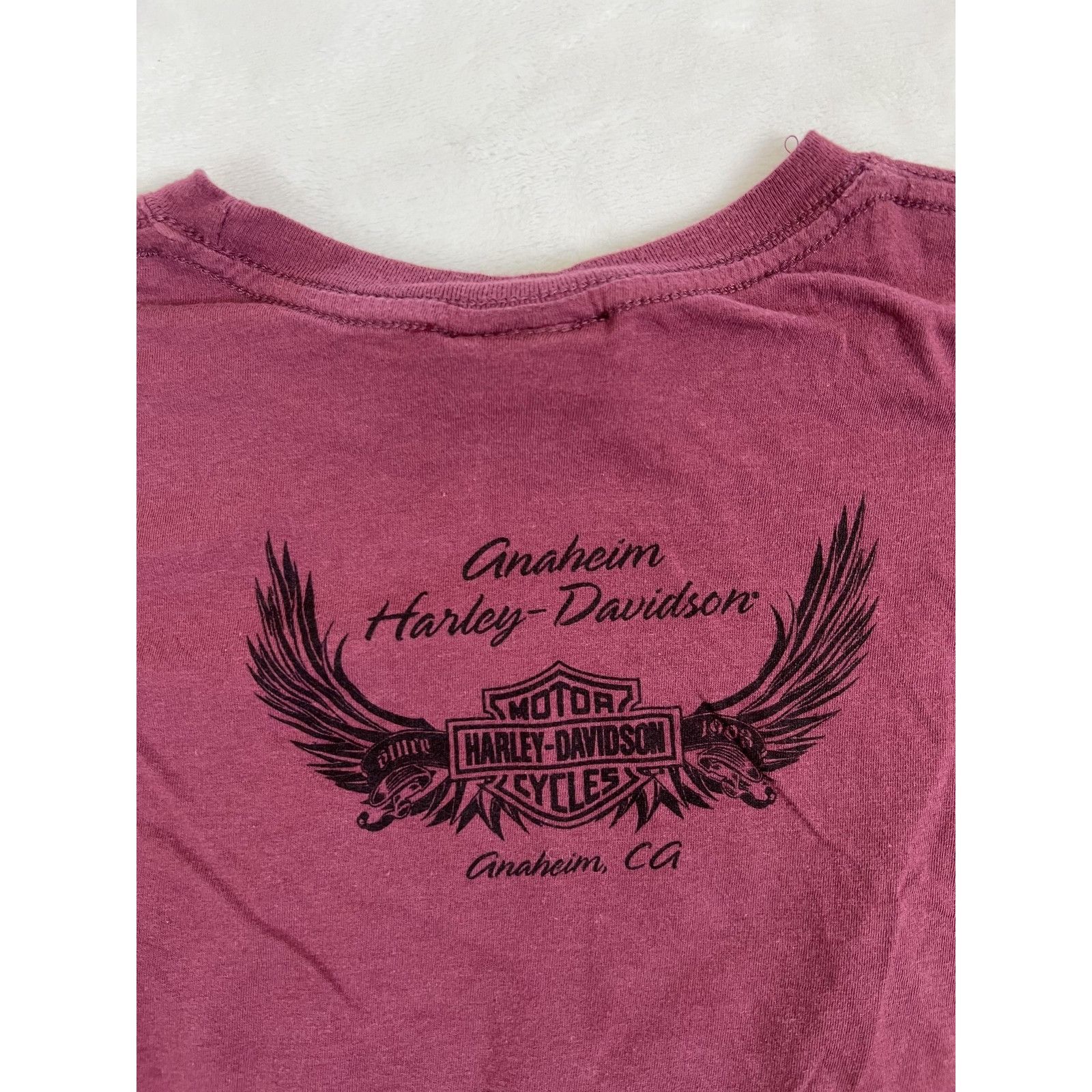 Harley Davidson Harley-Davidson Shirt Womens Large Burgundy Anaheim Californ Size L / US 10 / IT 46 - 7 Thumbnail
