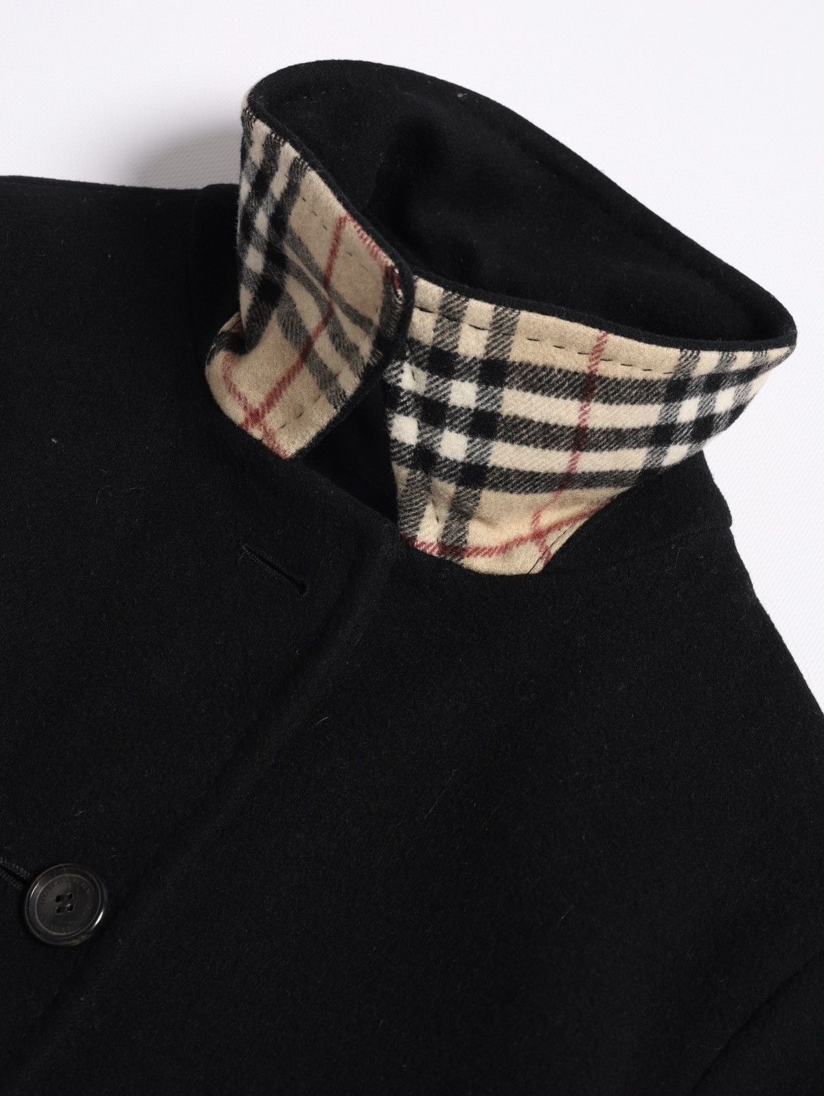 Burberry Burberry London Vintage Cashmere Wool Black Coat Nova Check Size M / US 6-8 / IT 42-44 - 8 Thumbnail