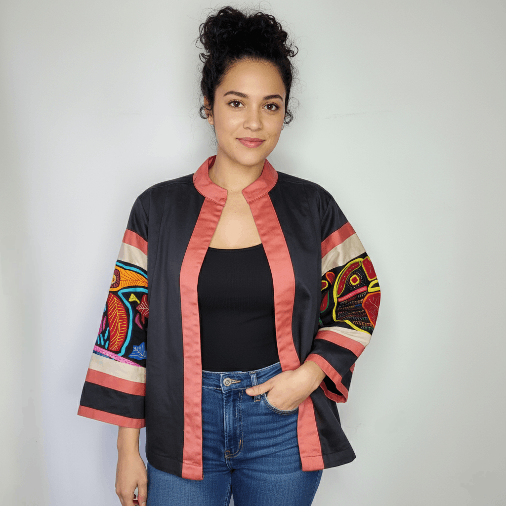Other Crossroads MS Size L Jacket Cardigan 100% Cotton Hand Embro Size L / US 10 / IT 46 - 4 Thumbnail