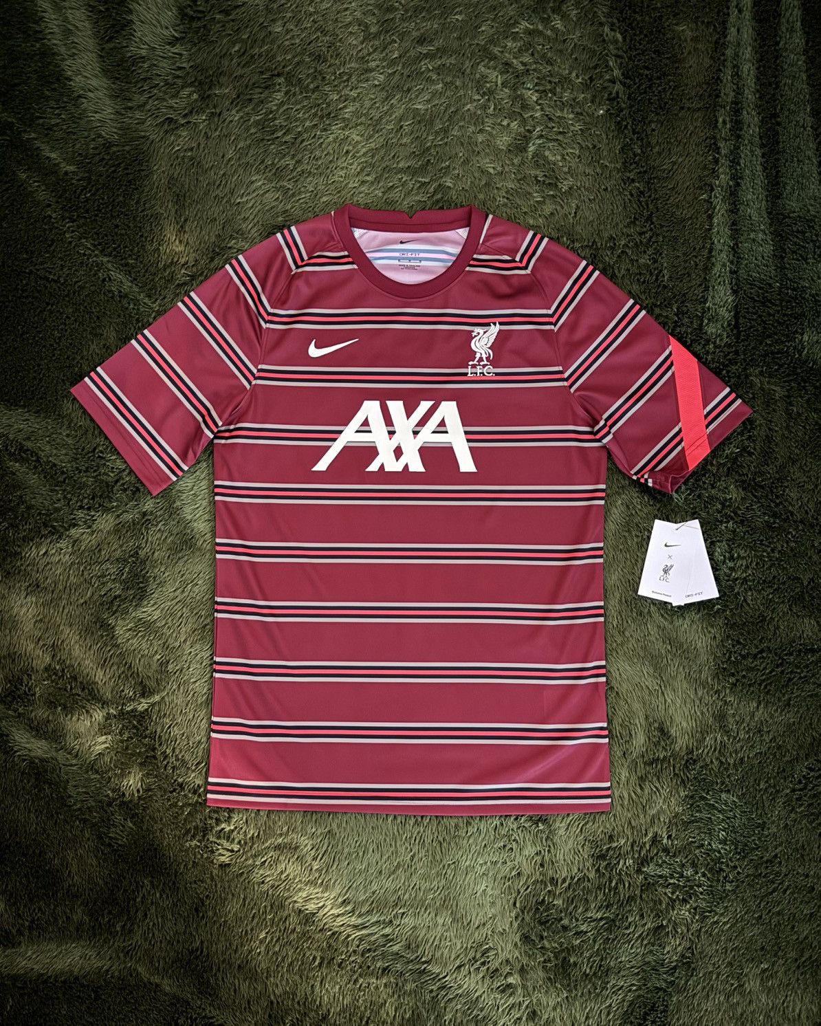 Nike [M] Nike Liverpool FC Stripe Short Sleeve Jersey Uniform Size US M / EU 48-50 / 2 - 1 Thumbnail