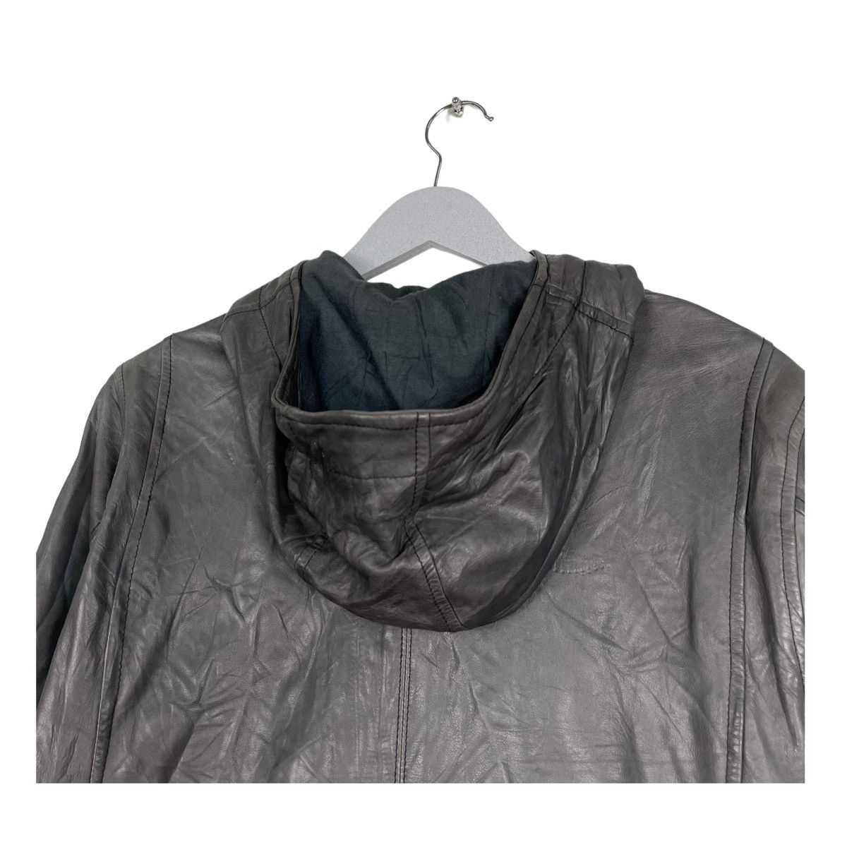 Japanese Brand × Leather × Other 💥SHAMA JAPAN COWHIDE LEATHER HOODIE JACKET Size US S / EU 44-46 / 1 - 9 Thumbnail