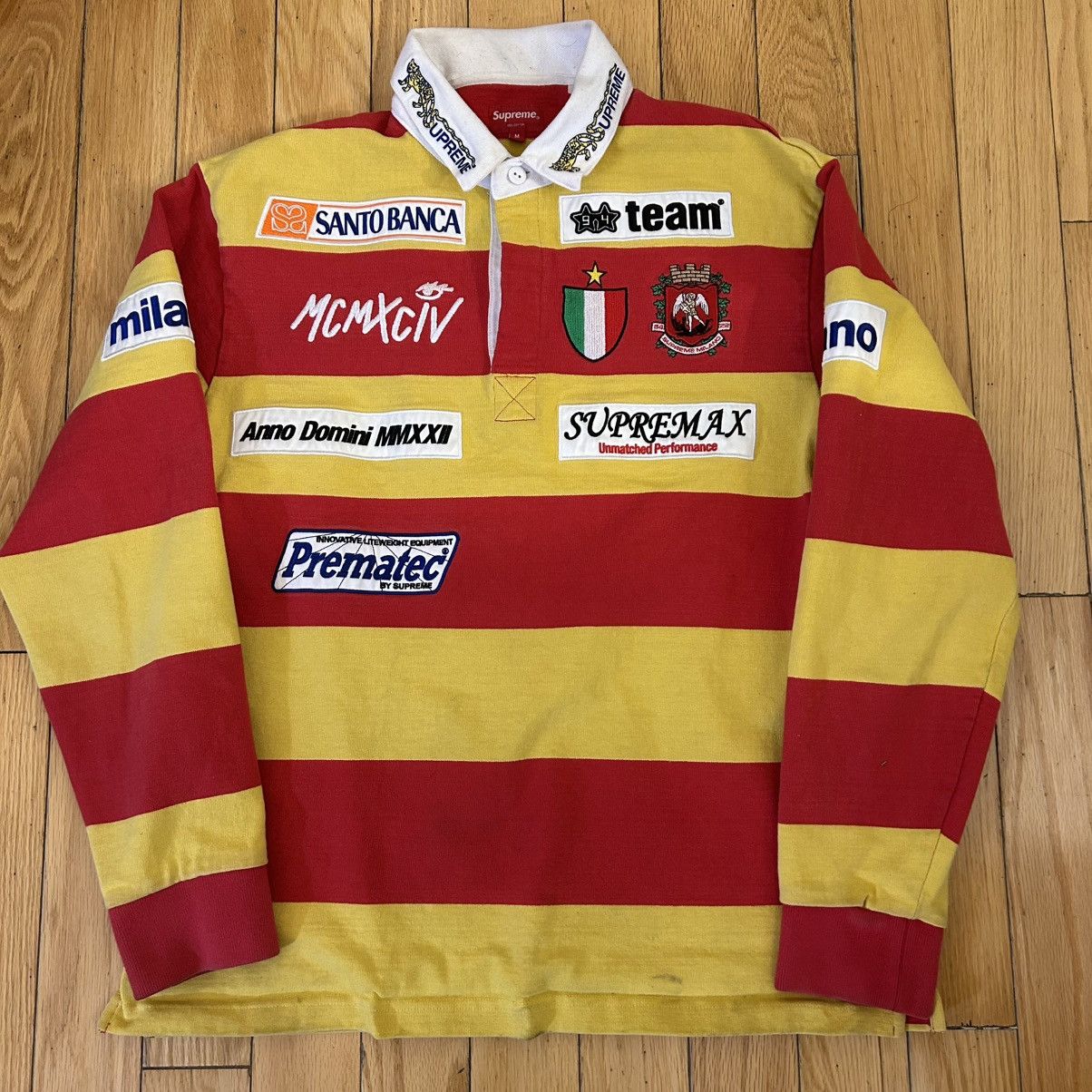 Supreme Supreme Stripe Rugby Orange Medium Size US M / EU 48-50 / 2 - 1 Thumbnail