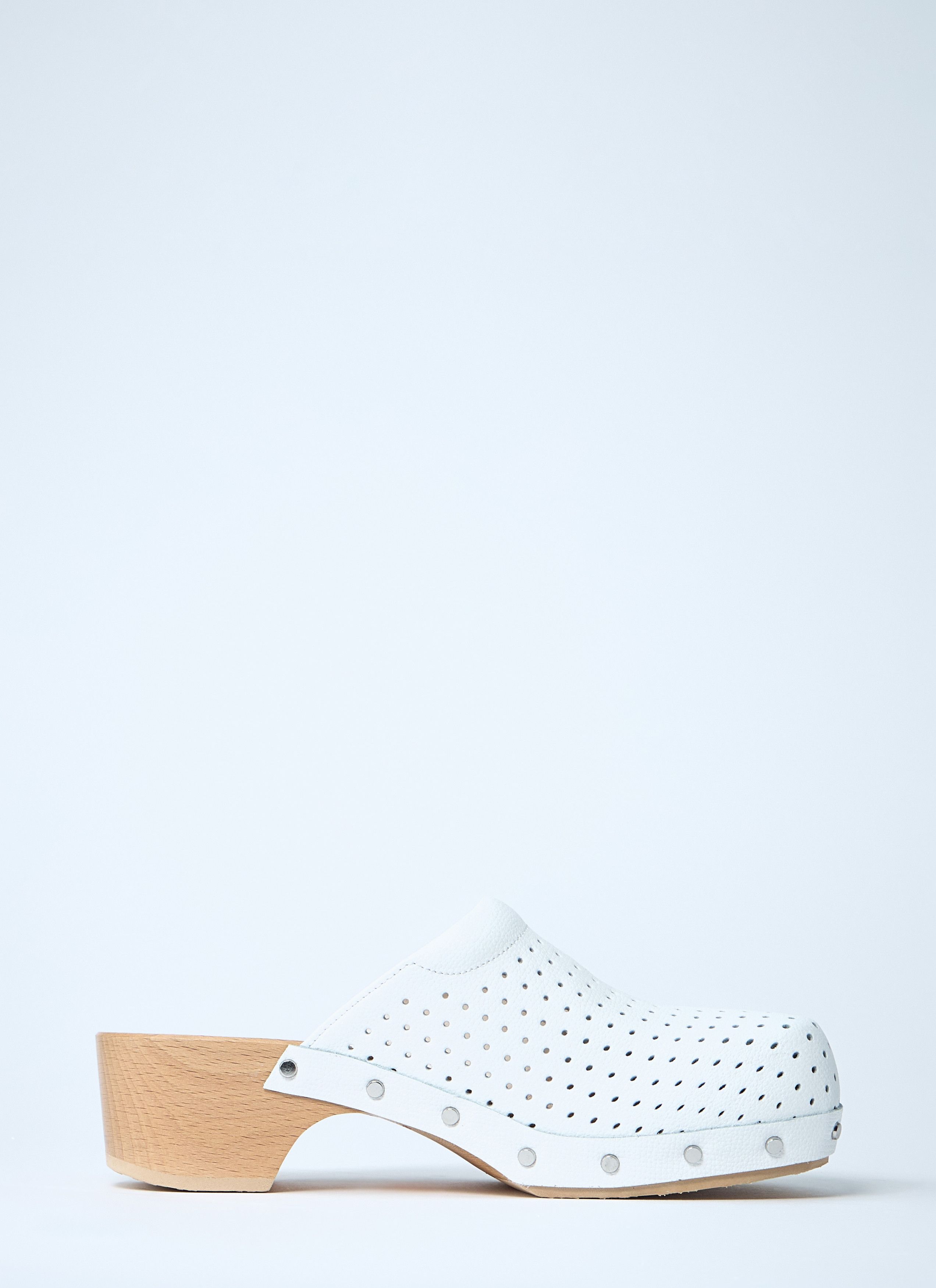 Perforated Heeled Clogs