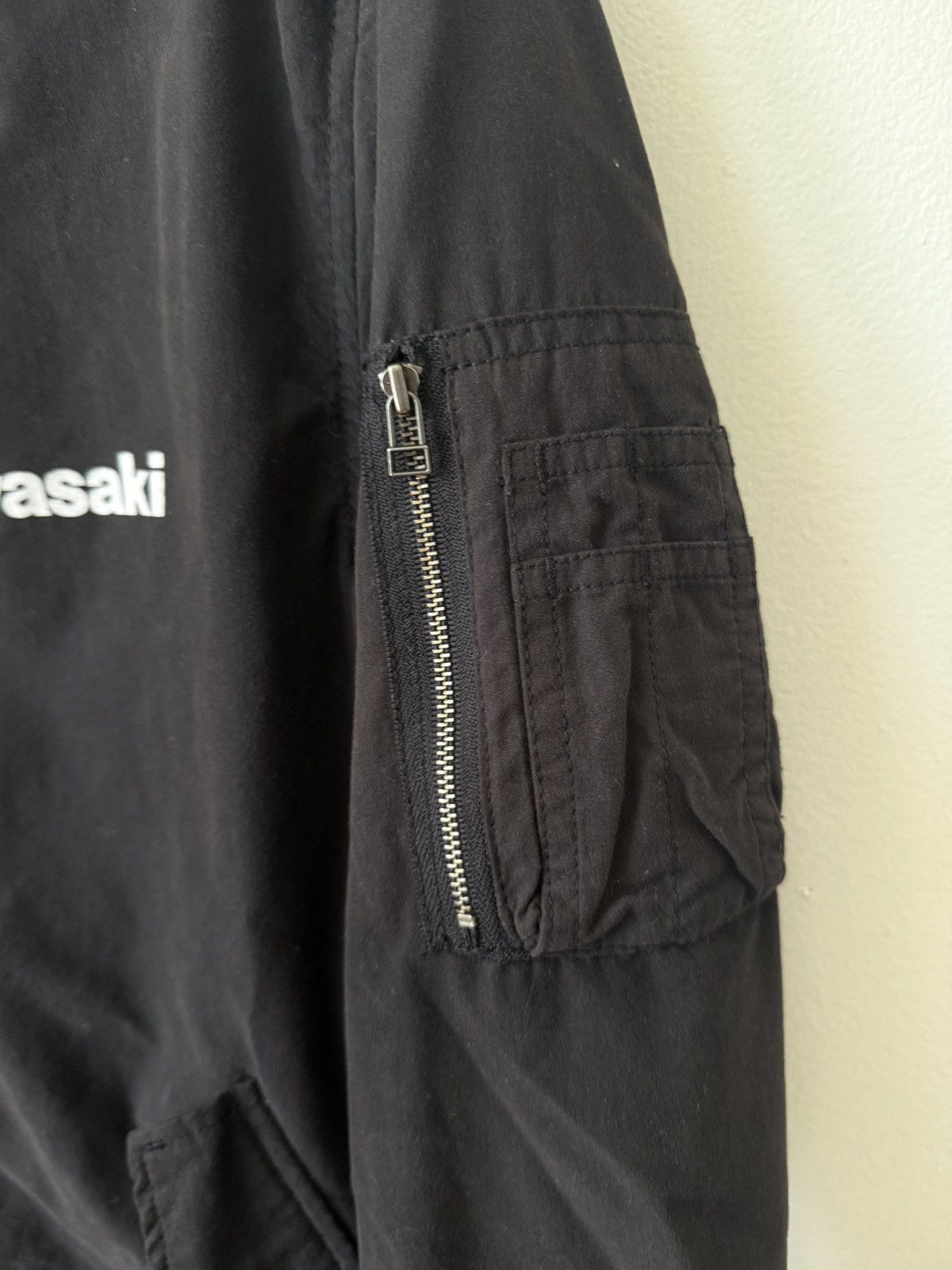 Vintage Vintage Kawasaki Moto Bomber Jacket Size US M / EU 48-50 / 2 - 2 Thumbnail