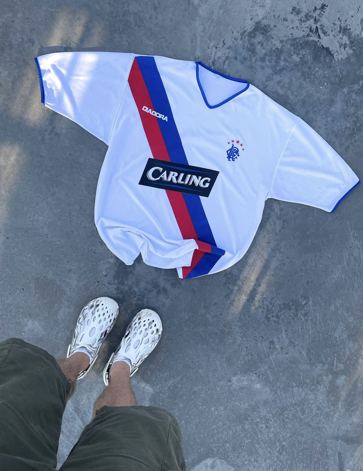 Diadora Vintage Glasgow Rangers Y2K Soccer Jersey Football Blokecore Size US L / EU 52-54 / 3 - 1 Thumbnail