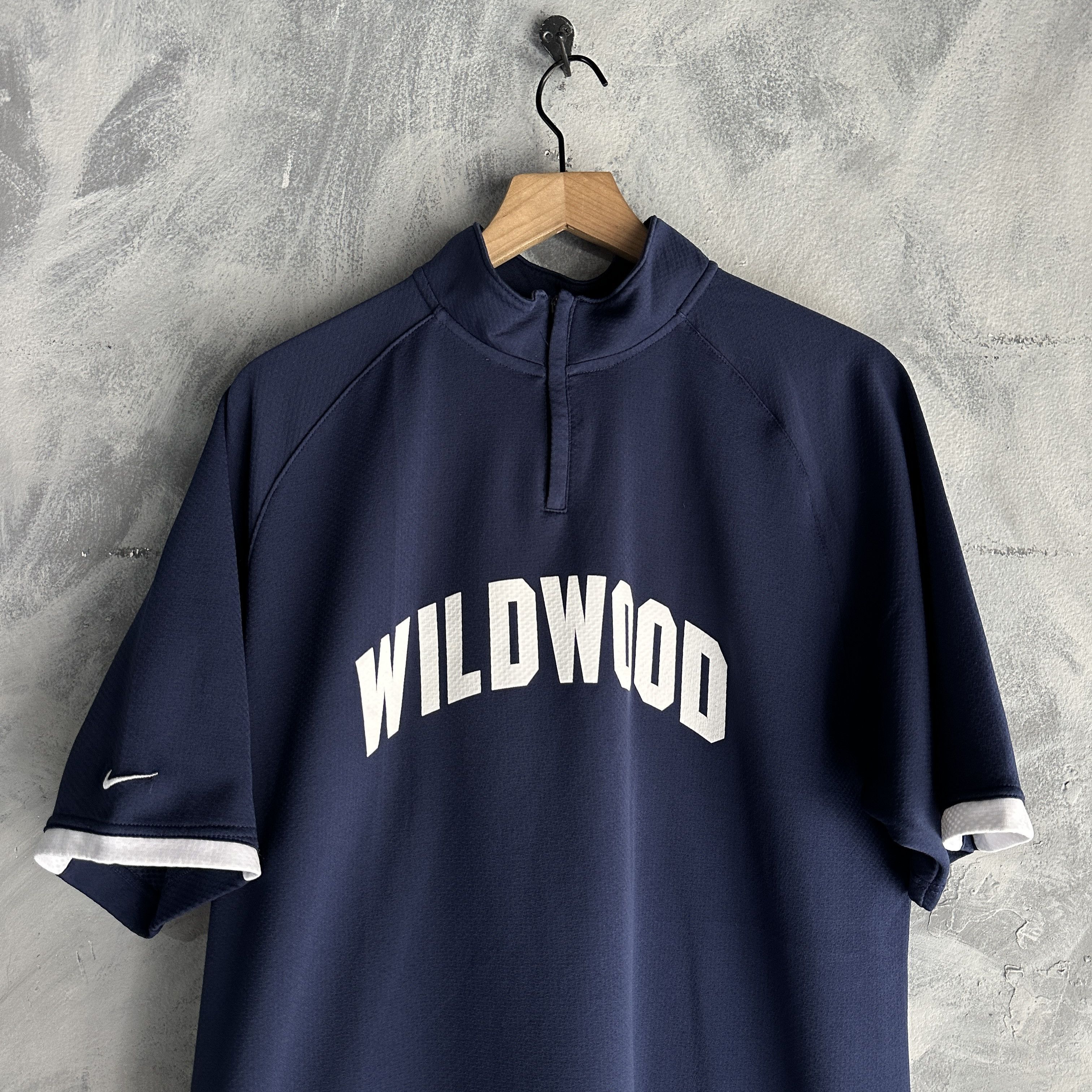 Nike Vtg Nike Wildwood Jersey 1/4 Zip T Shirt Mens High School Size US M / EU 48-50 / 2 - 2 Thumbnail
