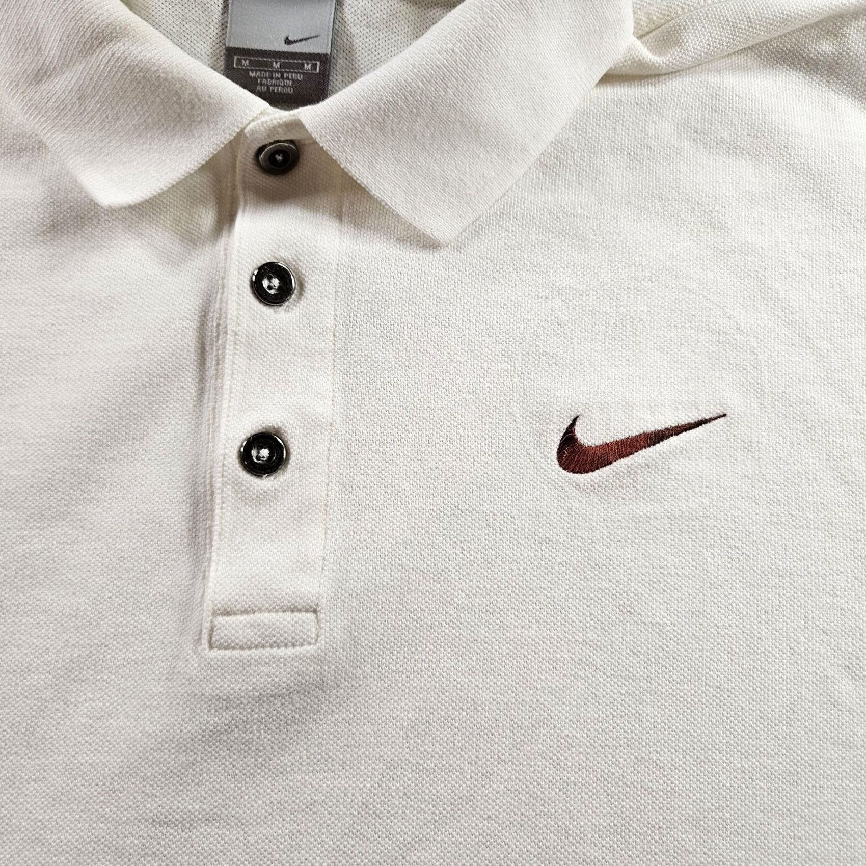 Nike Nike Polo Shirt Mens M White Embroidered Swoosh Classic Golf Tennis Polo Short Sleeve 100% Cotton Regular Fit Avg Condition Gam e? Size US M / EU 48-50 / 2 - 2 Thumbnail