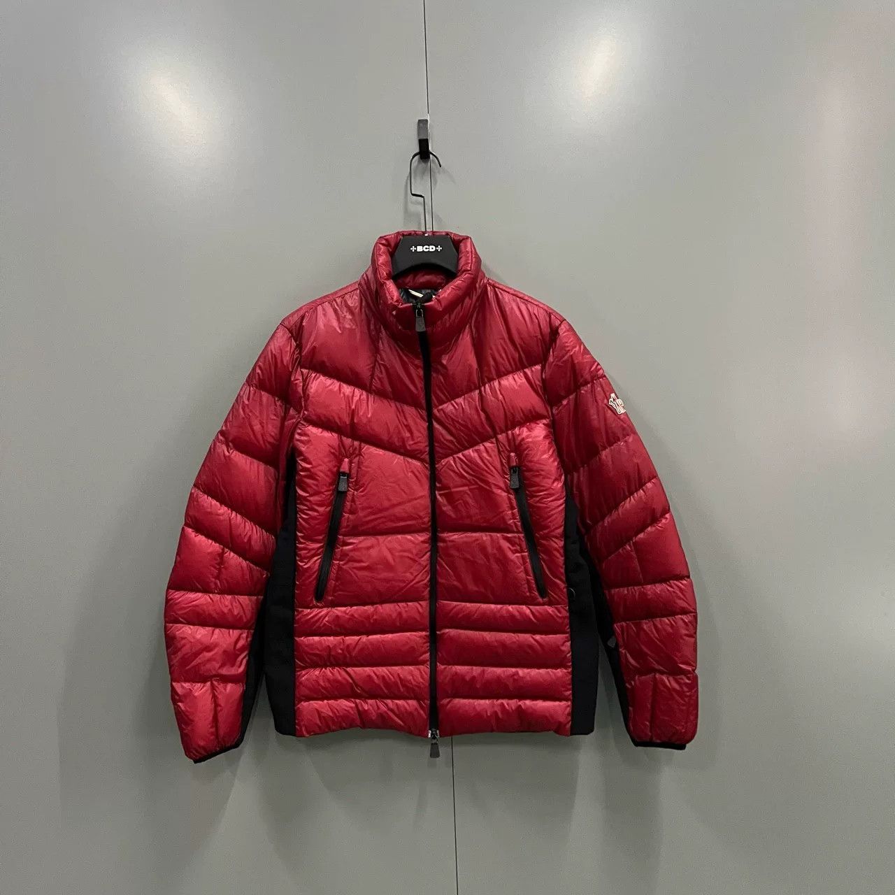 moncler red down jacket size 4