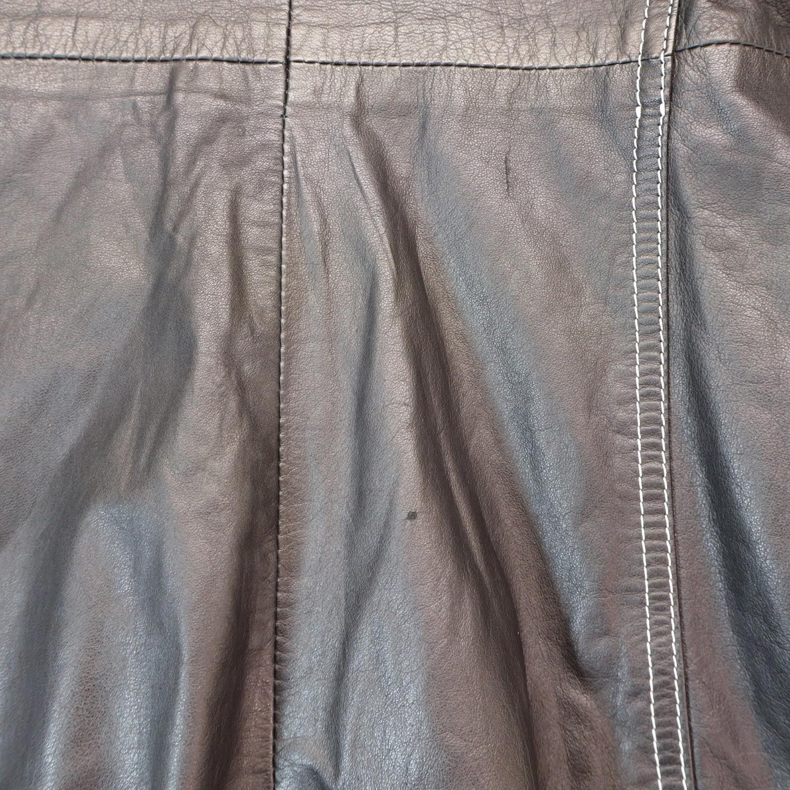 Other Winlit Women Leather Jacket 7/8 Large Black Trenhcoat Moto Size L / US 10 / IT 46 - 7 Thumbnail