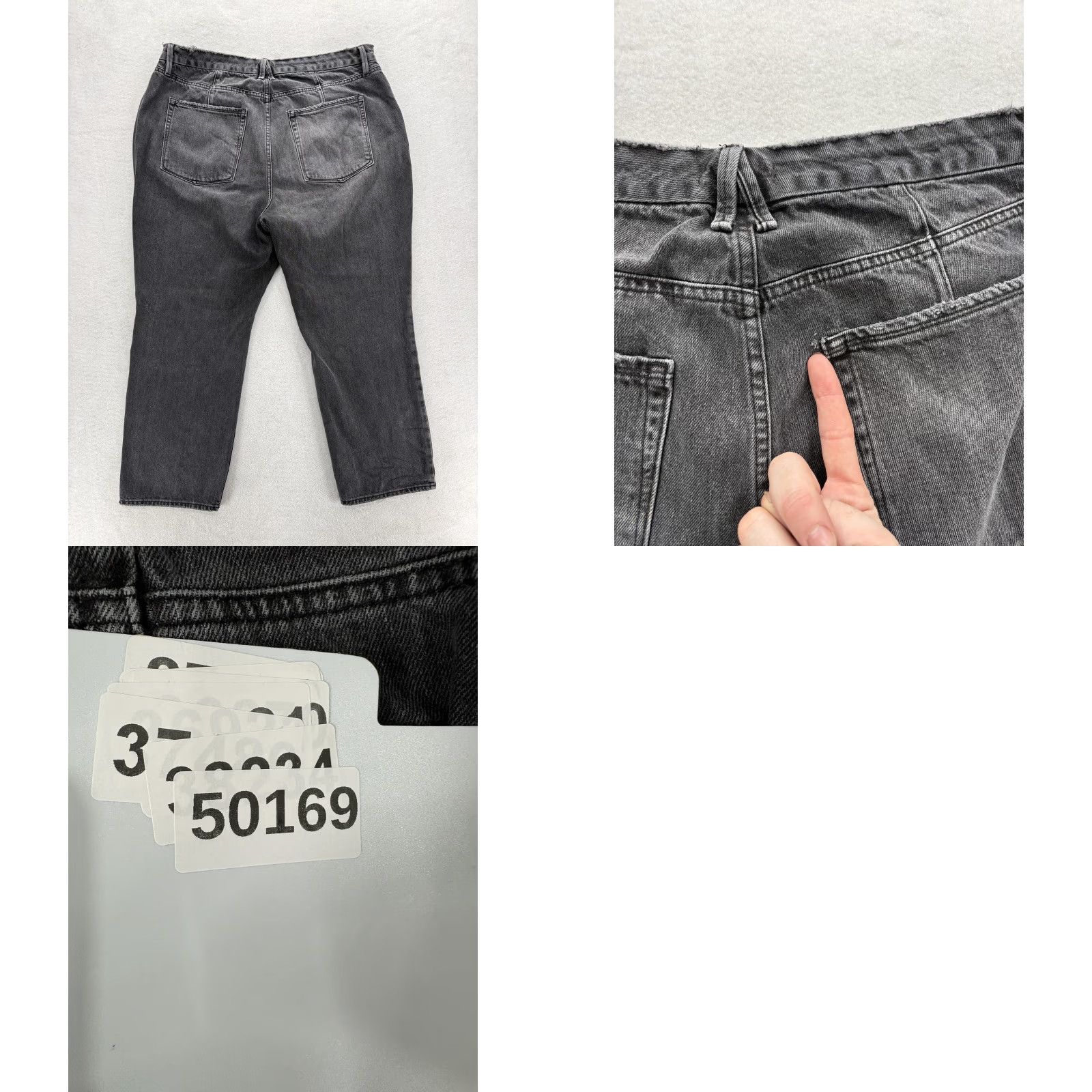 Good American Good American Good Heritage Icon Jeans Womens 16 Gray Denim Pants High Rise Relaxed 5-Pocket Pockets Zip Button Plus Size 26 in Inseam 26 in XS? Size 38" / US 16 / IT 52 - 9 Thumbnail