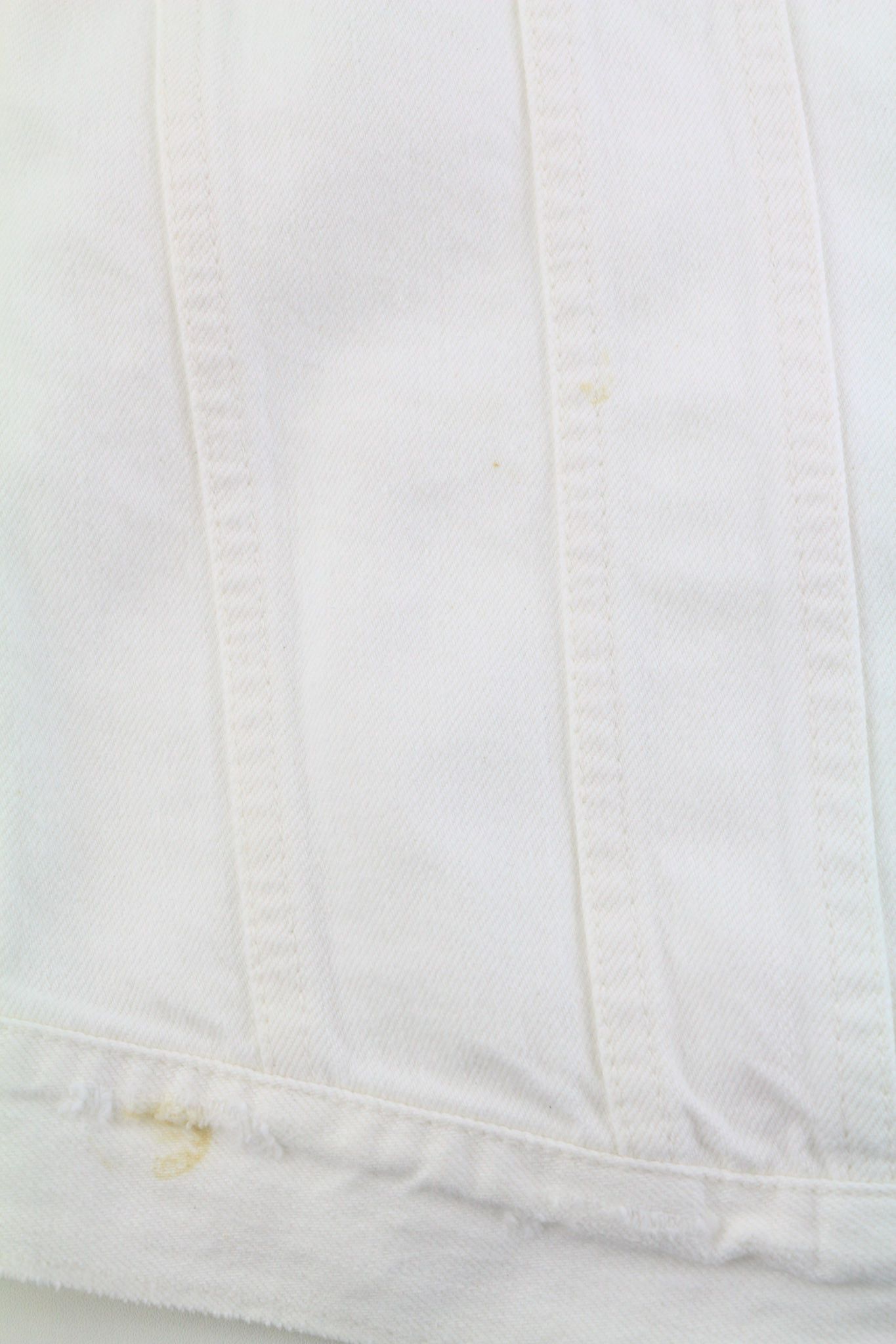 Nudie Jeans BILLY XS Pitch White Worn Polo Neck Logo Jacket 82426 Size US XS / EU 42 / 0 - 8 Thumbnail