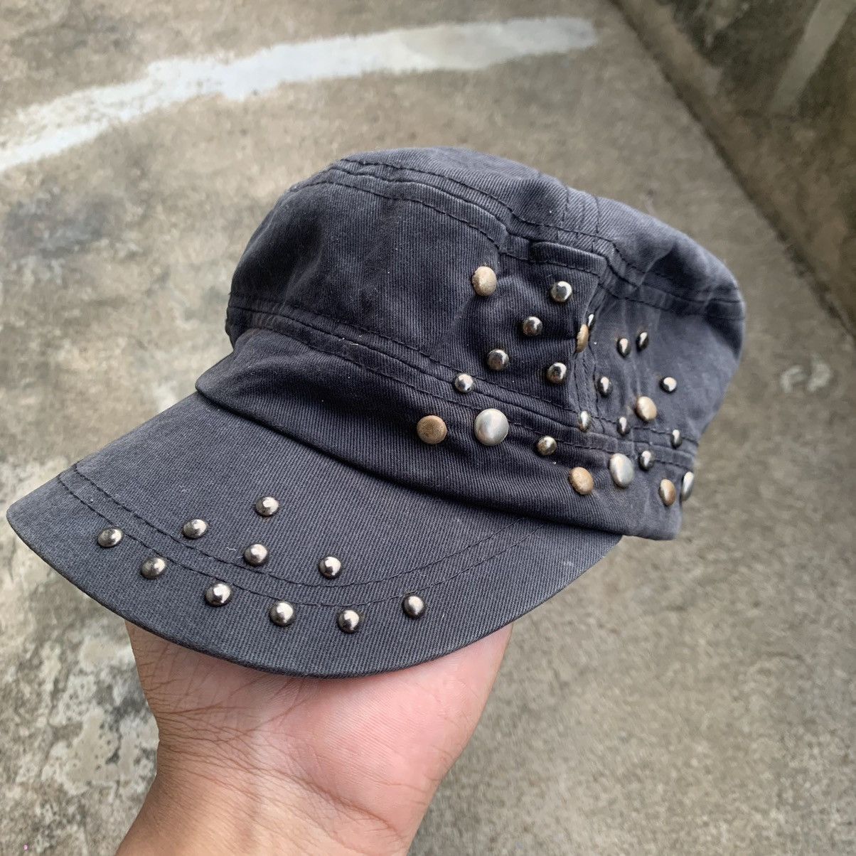 If Six Was Nine × Japanese Brand Cadet Hat Studded Y2K Style Size ONE SIZE - 5 Thumbnail