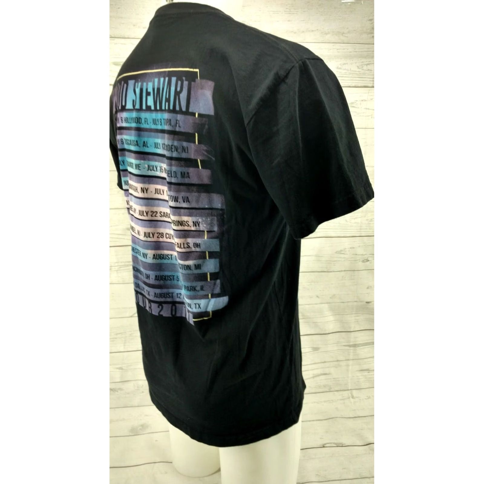 Next Level Next Level Apparel Distressed Rod Stewart Tour 2017 T Shirt Black Cotton M Mens Graphic Tee Size US M / EU 48-50 / 2 - 6 Thumbnail