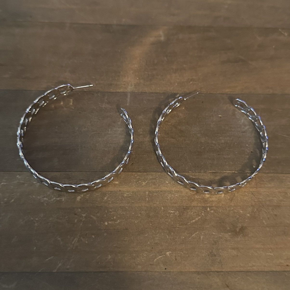 Other Large chain link hoop earrings Size ONE SIZE - 4 Thumbnail