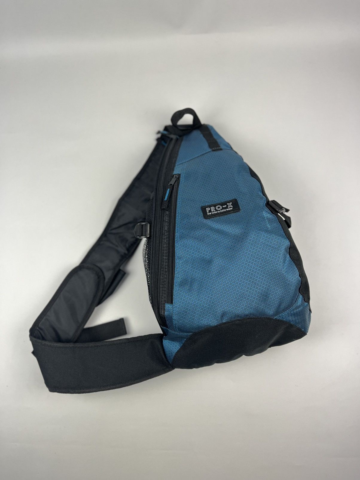 Pre-owned Bag X Vintage Pro-x Vintage Crossbody Multipocket Sling Bag Diesel Style In Blue/black