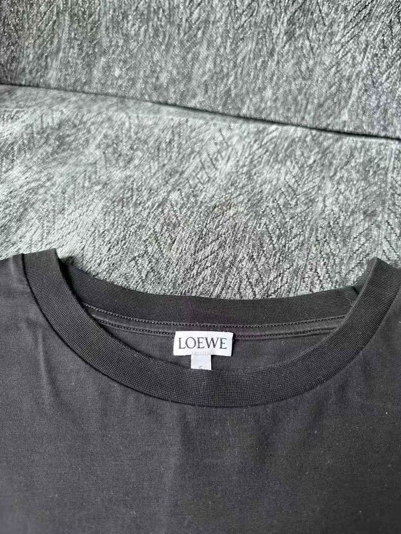 Loewe LOEWE Black embroidered logo short sleeves Size L / US 10 / IT 46 - 3 Thumbnail