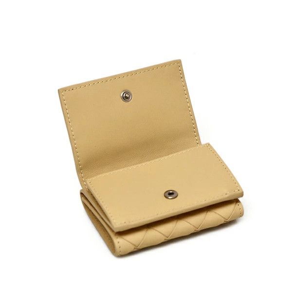 Bottega Veneta o1bcso1str0824 Size : OS / Tiny Tri-Fold Wallet in Beige Size ONE SIZE - 6 Thumbnail