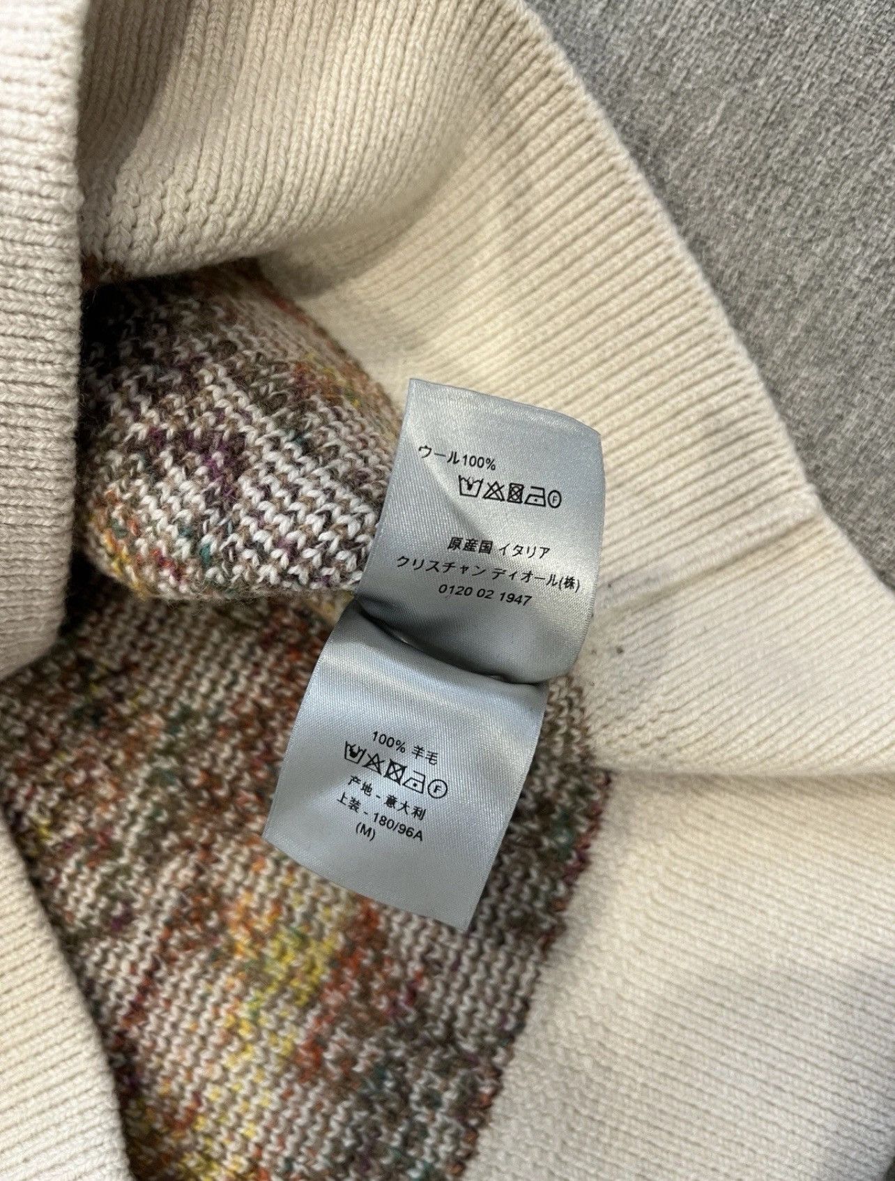 Dior Dior Oblique Fantasy Wool Jacquard Sweater USED size M Size US M / EU 48-50 / 2 - 10 Thumbnail
