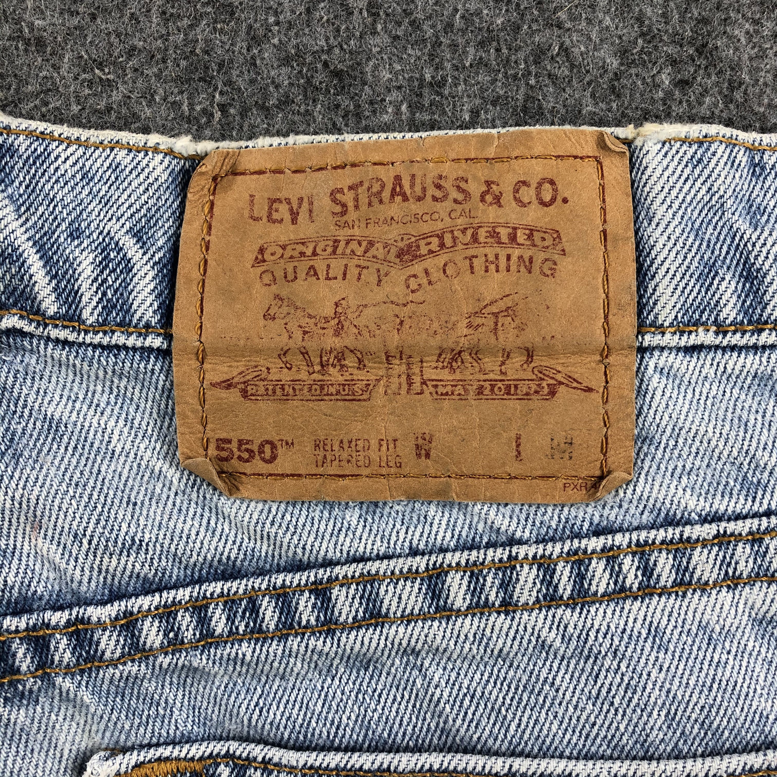 Levi's 90s Vintage Blue Wash Levis 550 Jeans-J1465 Size US 34 / EU 50 - 5 Thumbnail