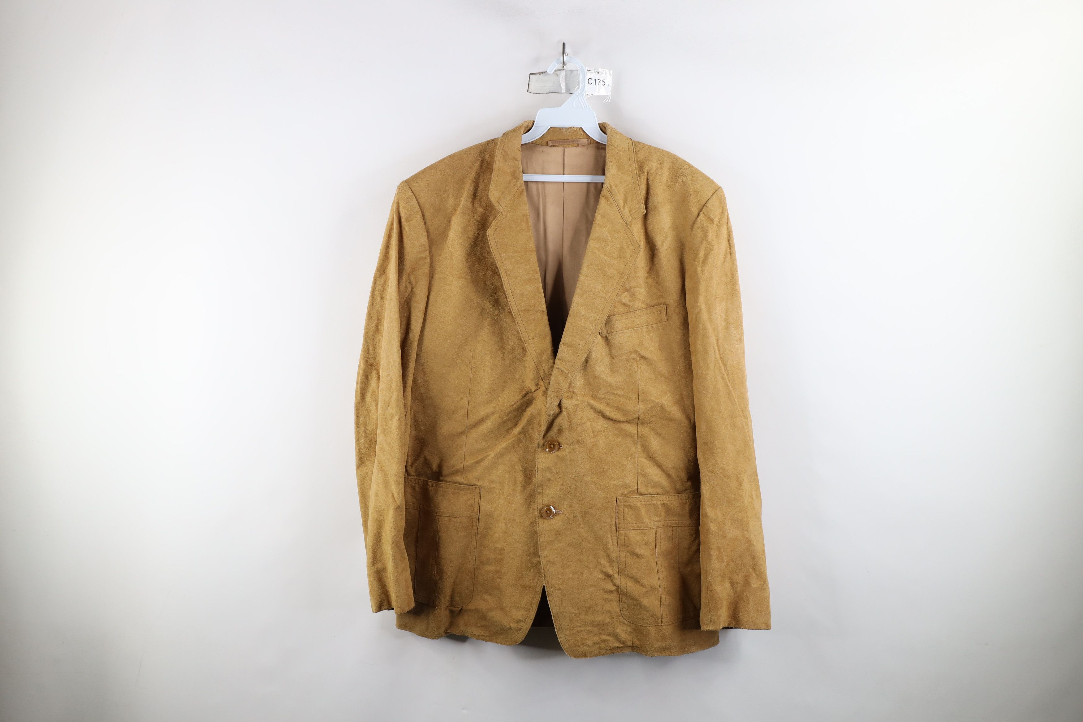 Vintage Vintage 70s 80s Streetwear Leather Blazer Suit Coat Jacket Size US L / EU 52-54 / 3 - 1 Thumbnail