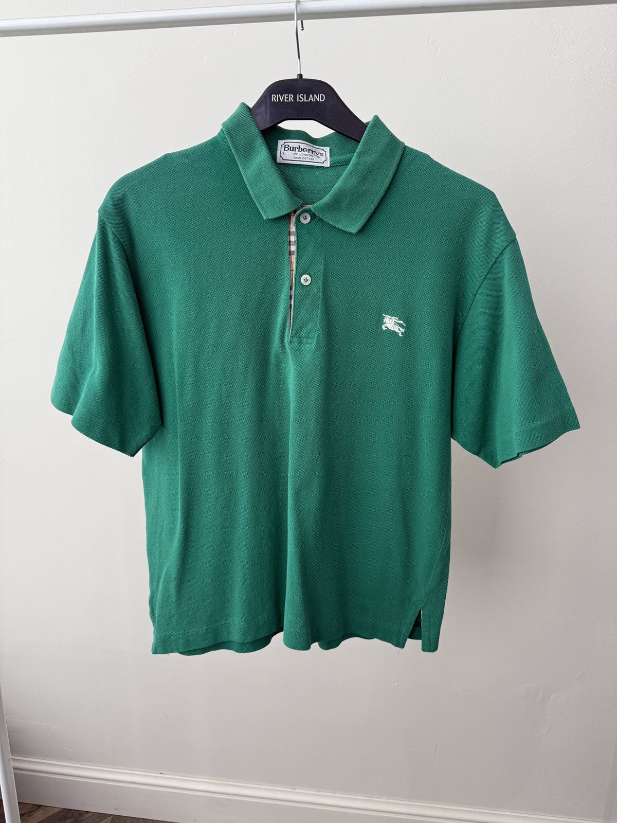 Burberry Vintage Burberry Polo Shirt Green Nova Check Placket Size US S / EU 44-46 / 1 - 4 Thumbnail