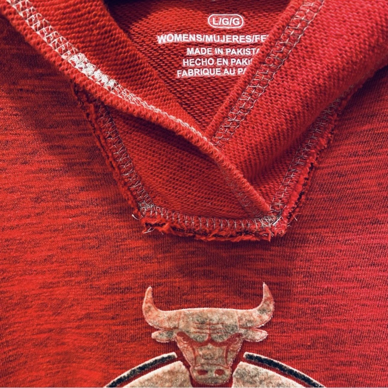 Majestic Retro Chicago Bulls Sweatshirt Hoodie Red Gray L Size L / US 10 / IT 46 - 4 Thumbnail