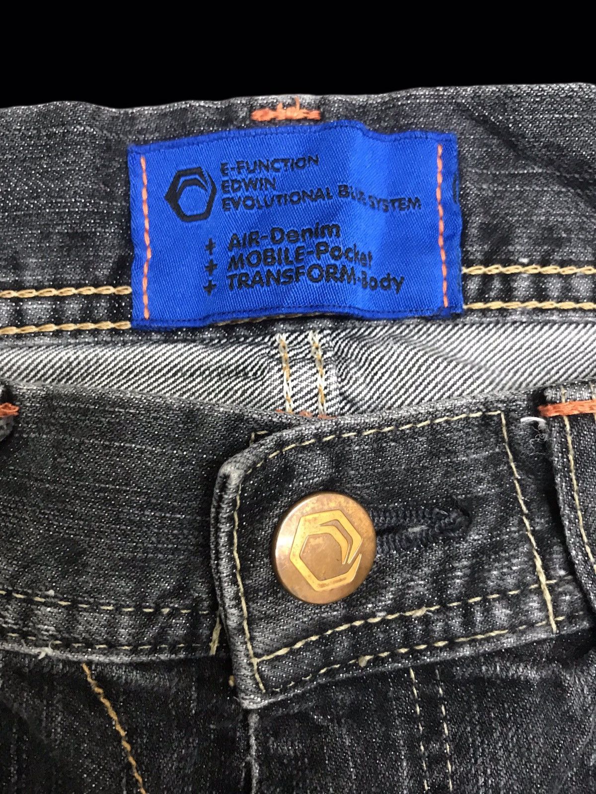 Edwin 💥BAGGY💥EDWIN FUNCTION WIDE BAGGY BLACK WASH AIR DENIM F383 Size US 32 / EU 48 - 3 Thumbnail