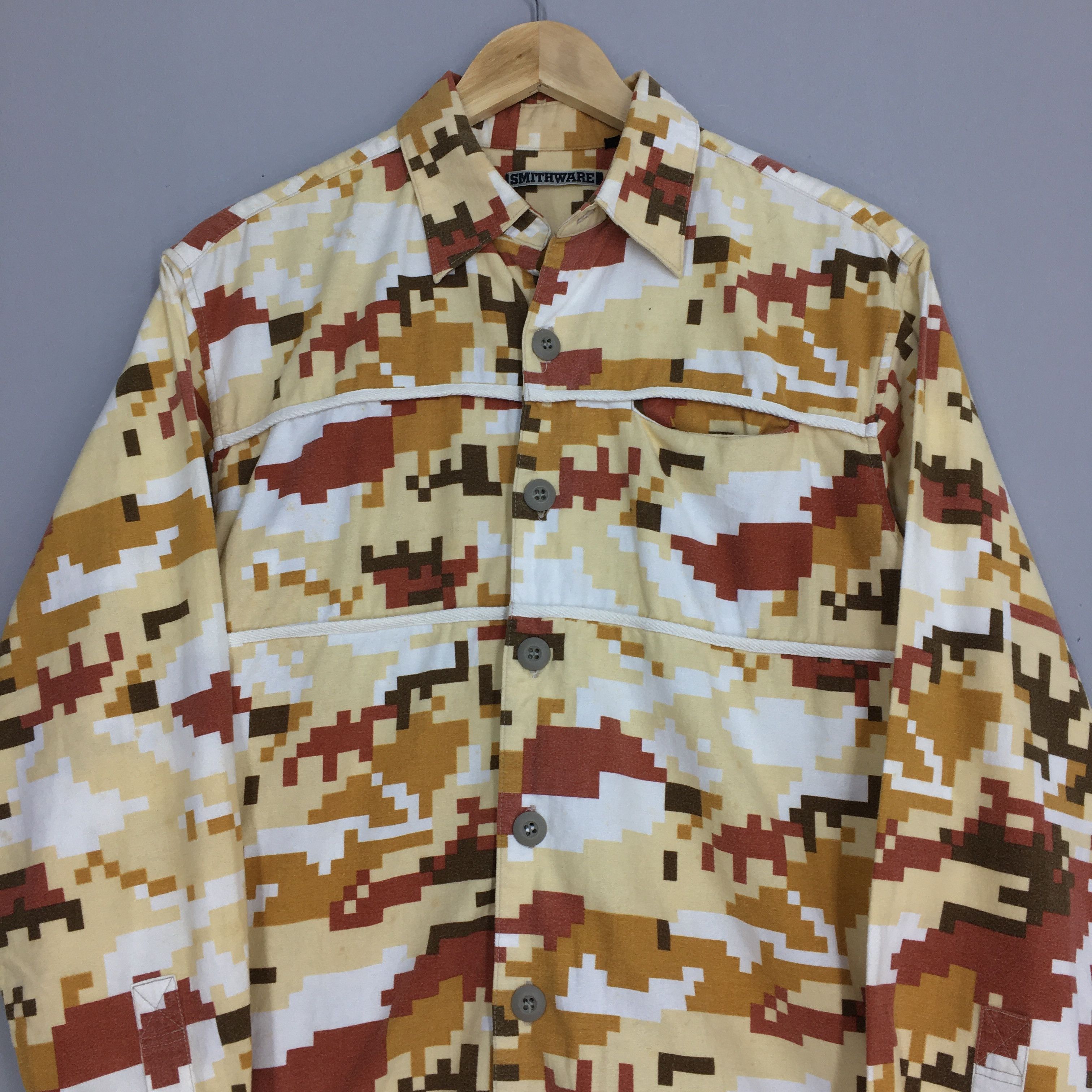 Oxxford Clothes × Vintage Vintage Button Up Tribal Native Aztec Navajo Oxfords Shirt Size US M / EU 48-50 / 2 - 2 Thumbnail