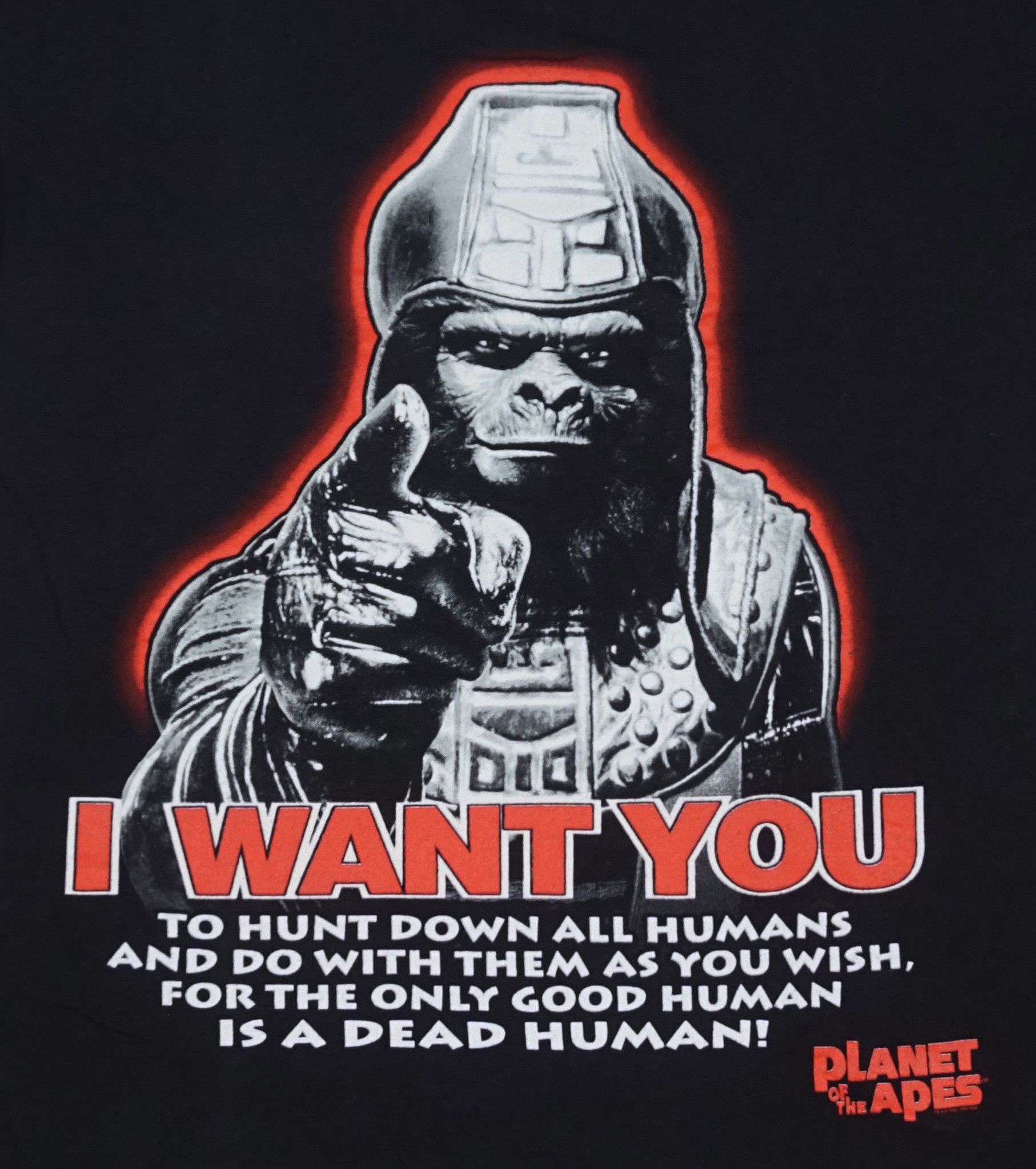 Vintage 90's Planet of the Apes T-shirt Made In USA Size US L / EU 52-54 / 3 - 2 Thumbnail