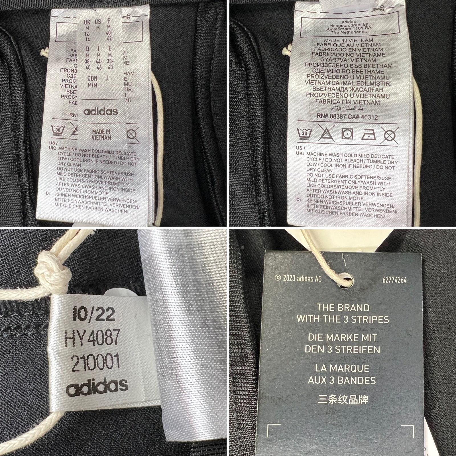 Adidas Adidas Pintuck Slim Pants Womens M Black NWT Size 28" / US 6 / IT 42 - 6 Thumbnail