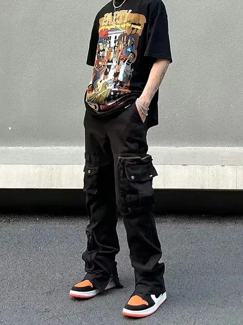 Designer × Jean utility tactical military cargo pants Size US 32 / EU 48 - 1 Thumbnail